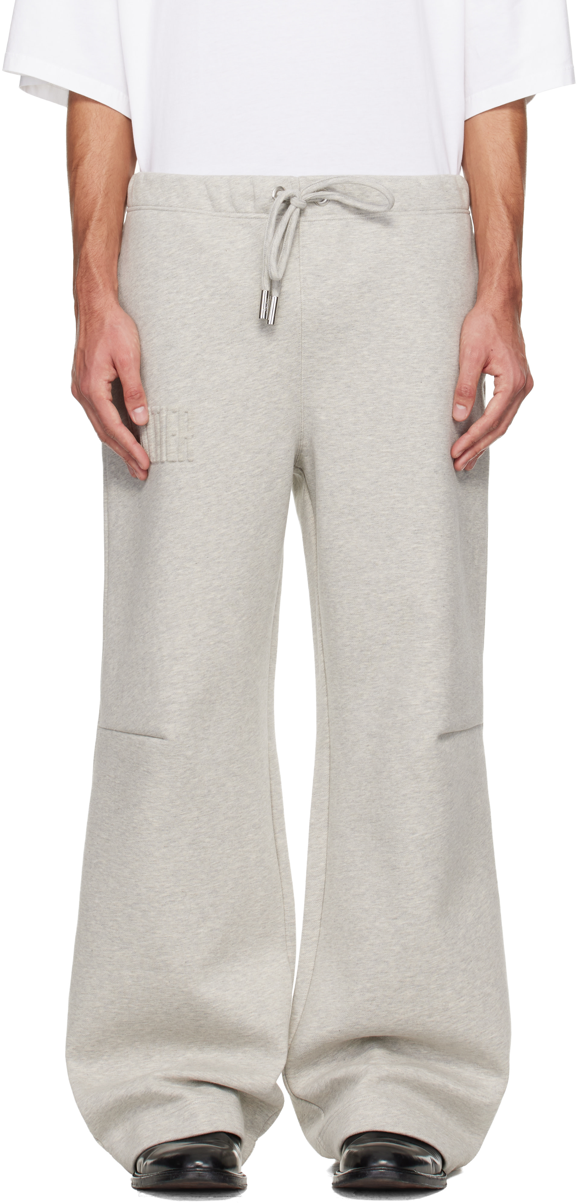 Jean Paul Gaultier: Gray 'The Embossed Gaultier' Lounge Pants | SSENSE