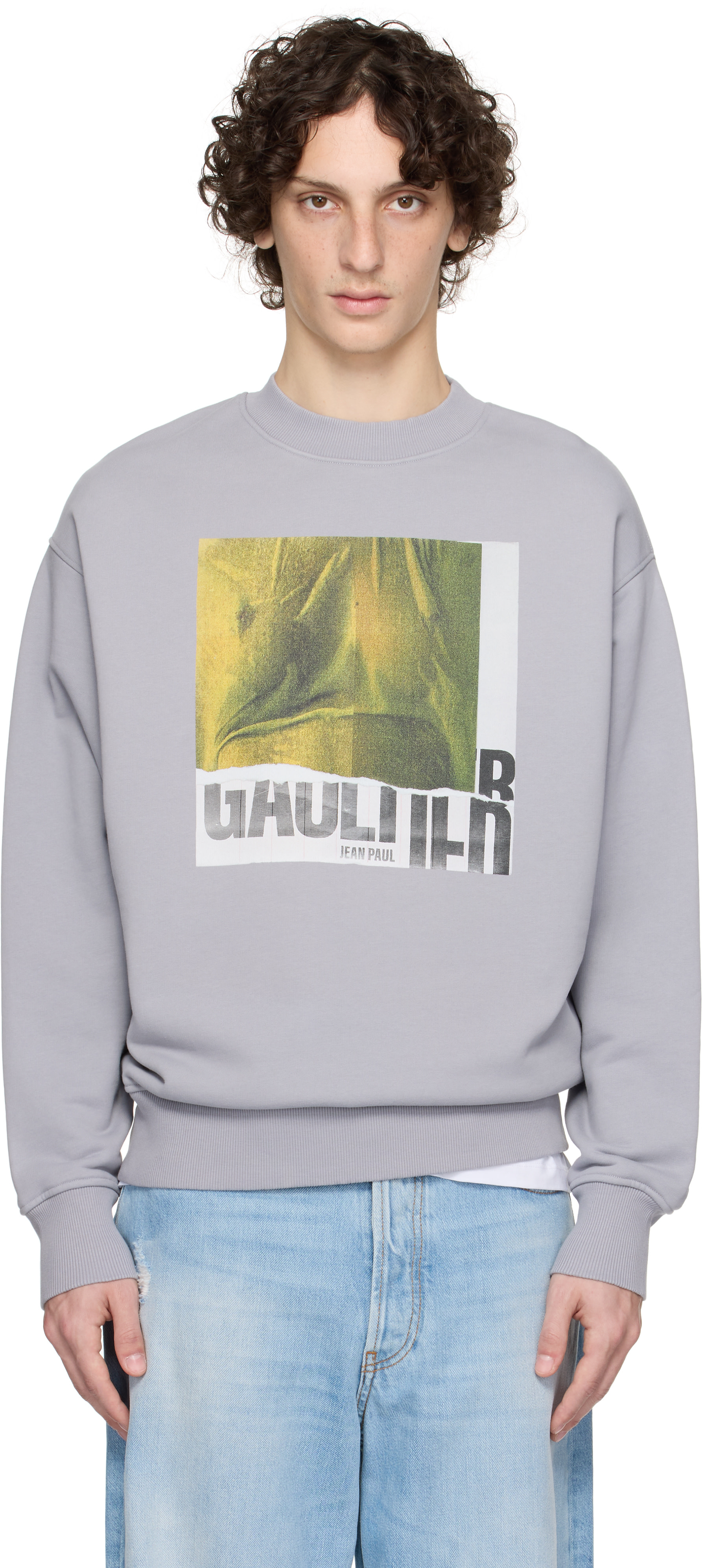 Jean Paul Gaultier: SSENSE Exclusive Gray Cotton Crew Printed