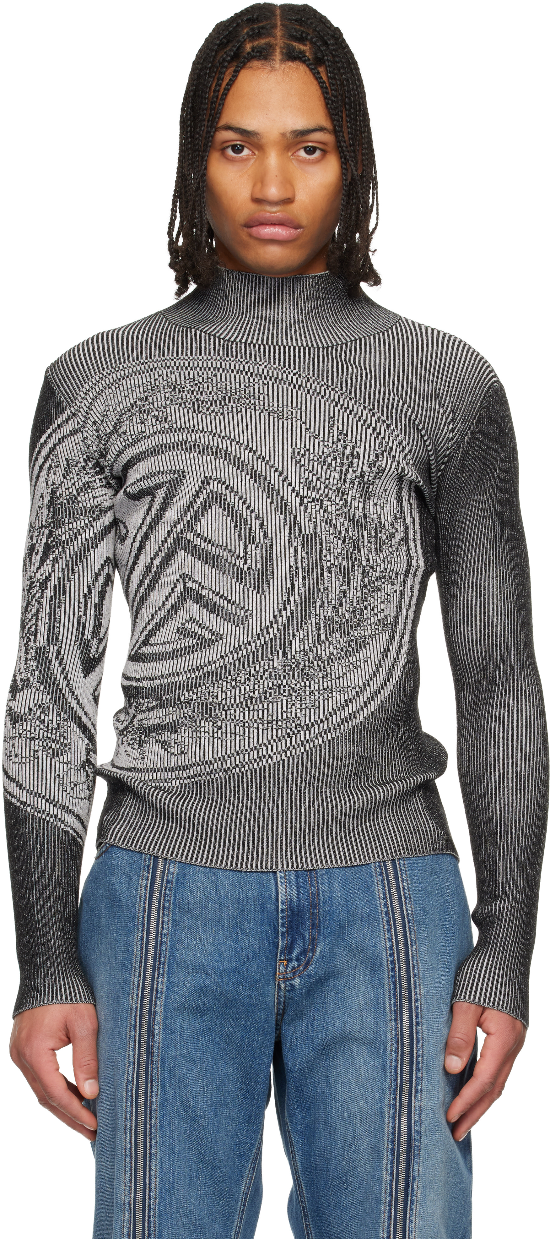 Jean Paul Gaultier ペイズリー柄 タートルネック ニット メンズ用 Jean Paul Gaultier タートルネック | SSENSE 日本