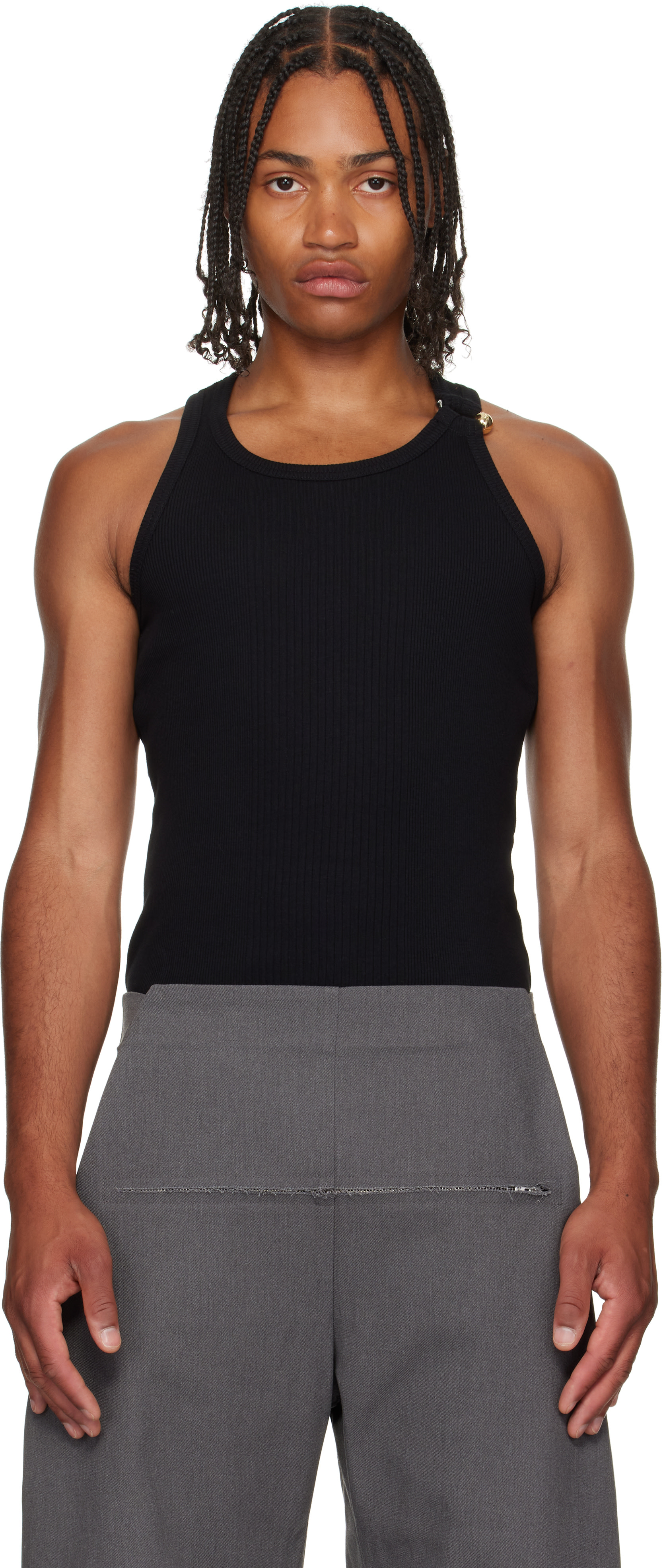 Jean Paul Gaultier ブラック タンクトップ ジャンポールゴルチエ クラシックJean Paul GAULTIER CLASSIQUE タグ