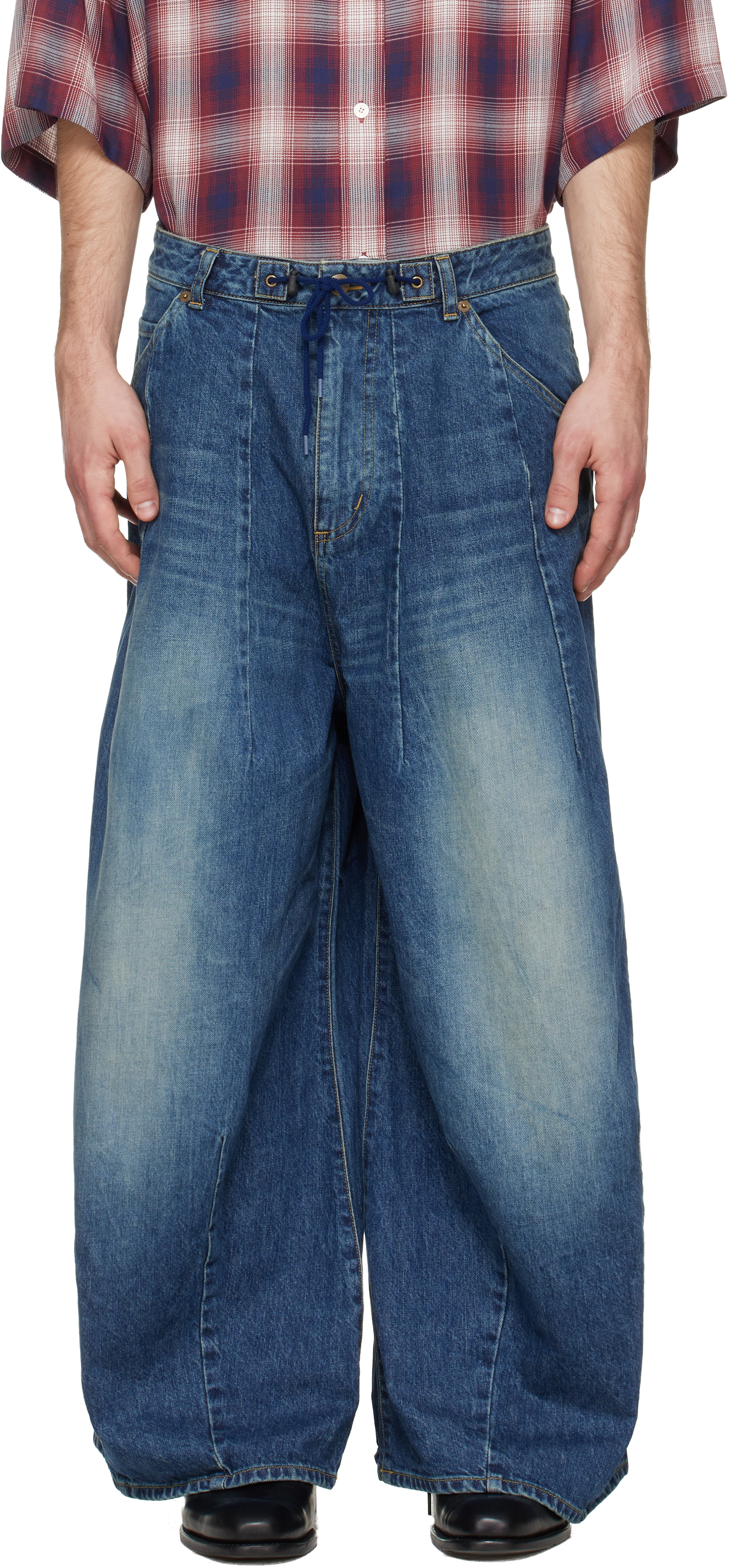 NEEDLES: Blue H.D. Buggy Jeans | SSENSE