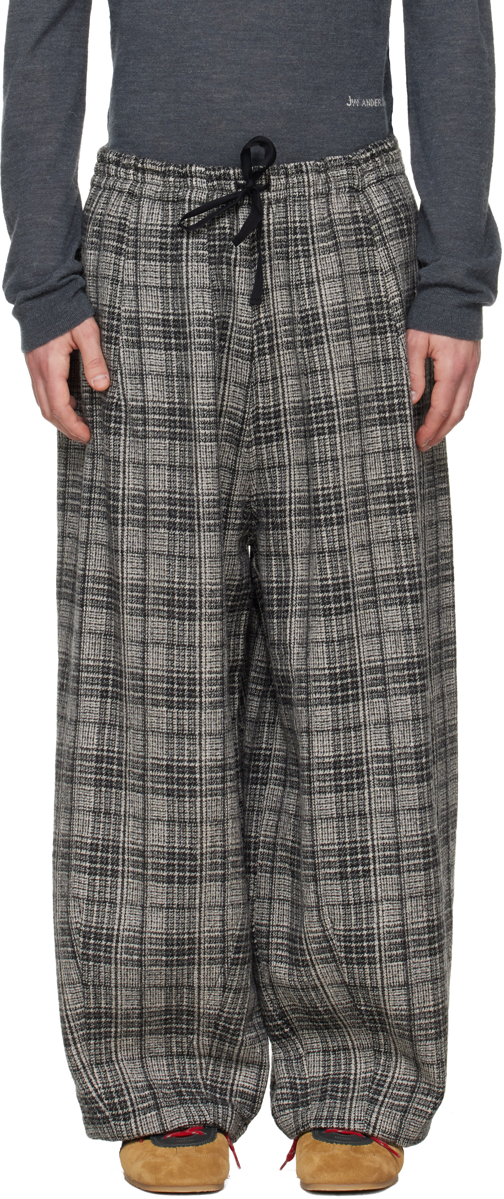 NEEDLES: Gray H.D. Trousers | SSENSE