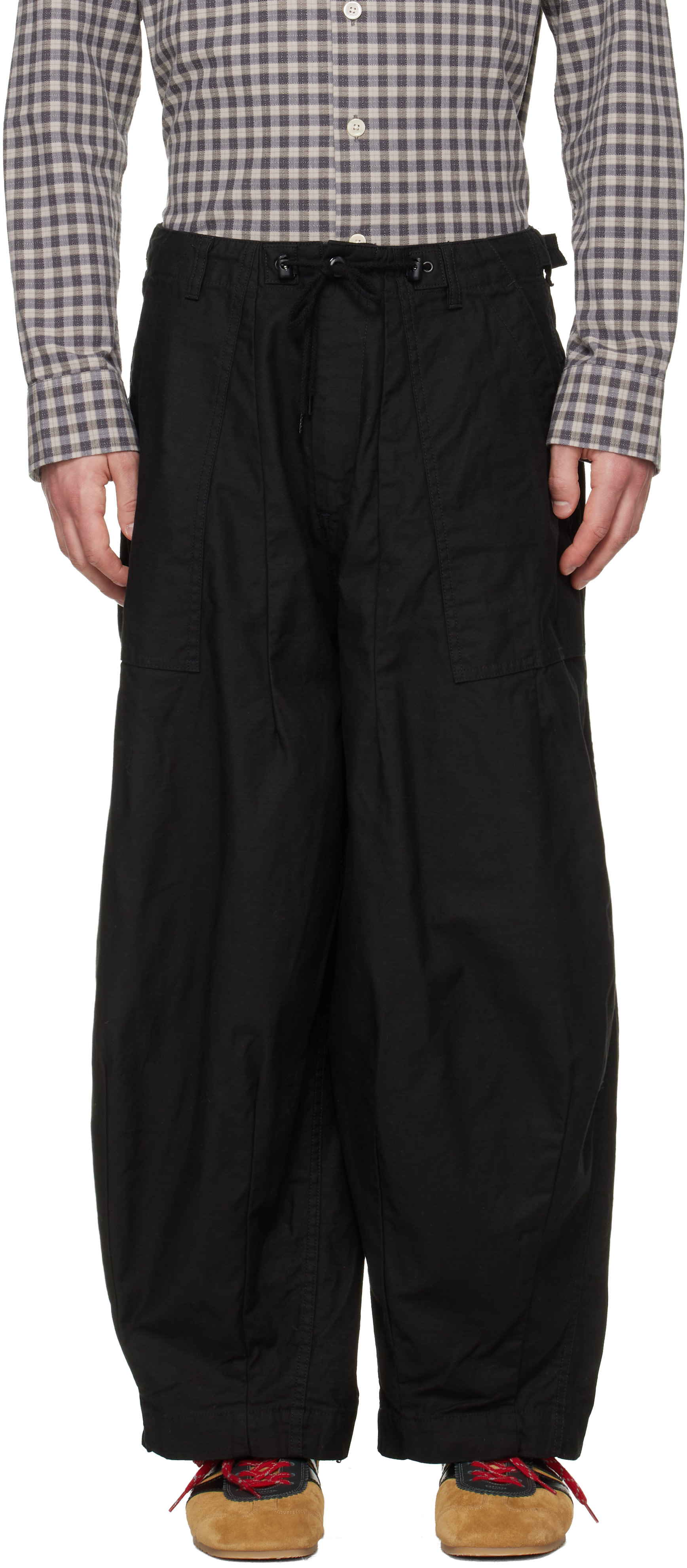 NEEDLES: Black H.D. Fatigue Trousers | SSENSE