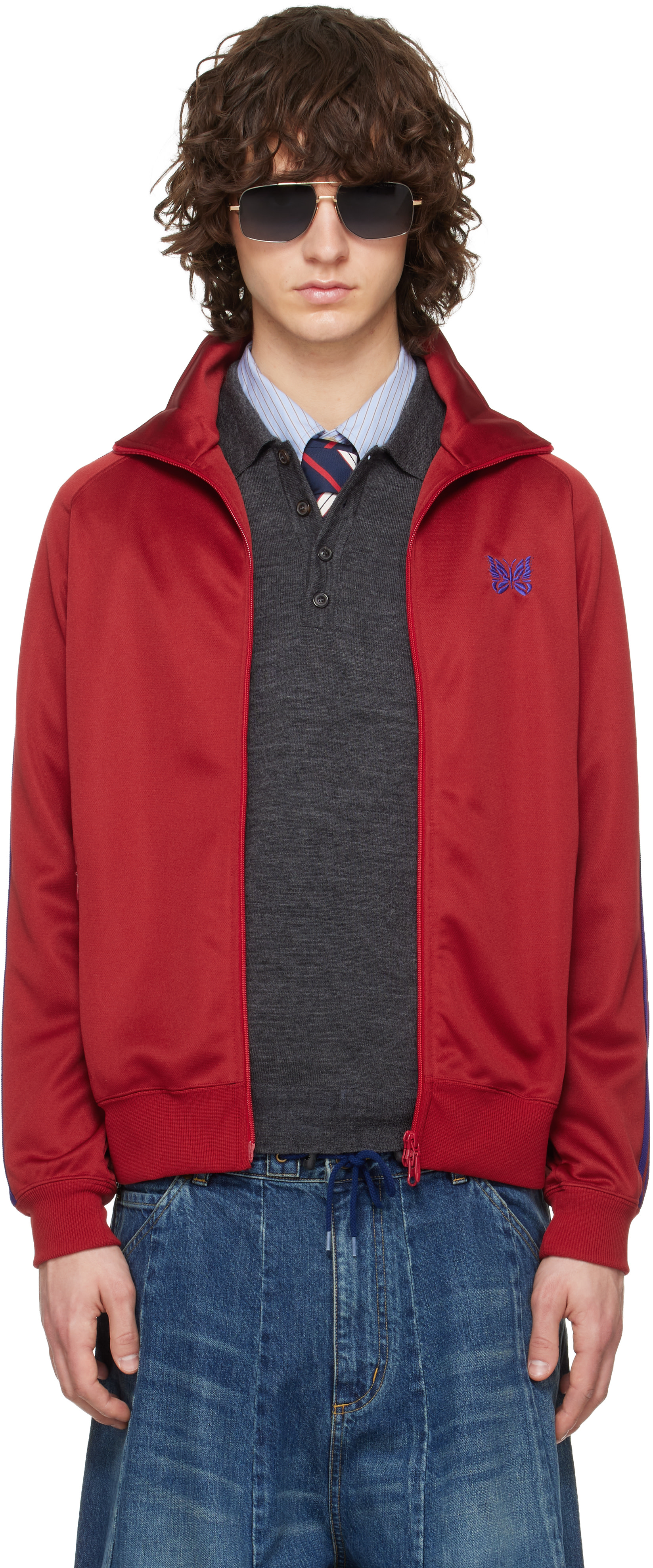 トップス needles TRACK JACKET POLY SMOOTH RED M 252821M202011_1.jpg