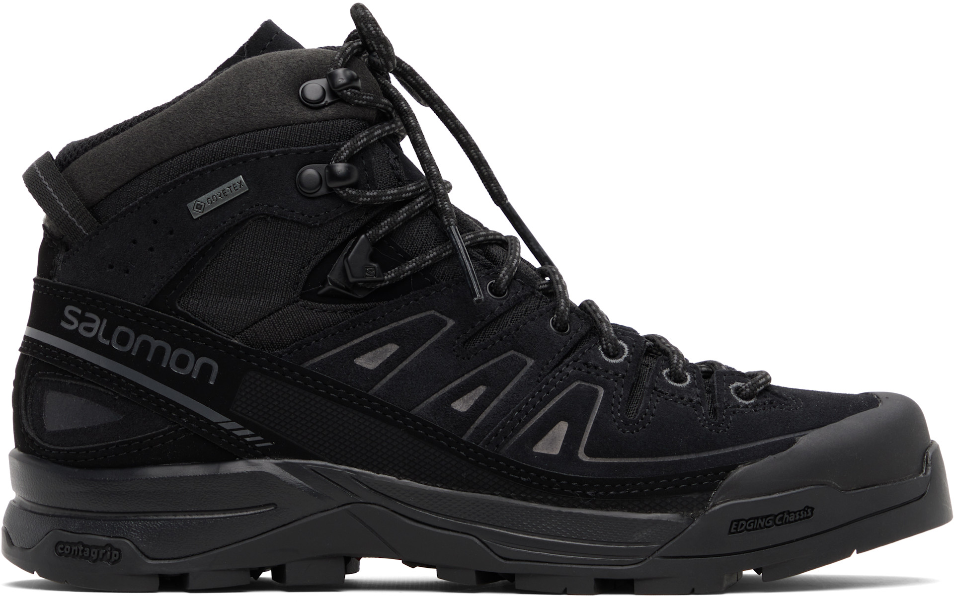 Salomon: Black X-ALP Mid Leather GORE-TEX Boots | SSENSE
