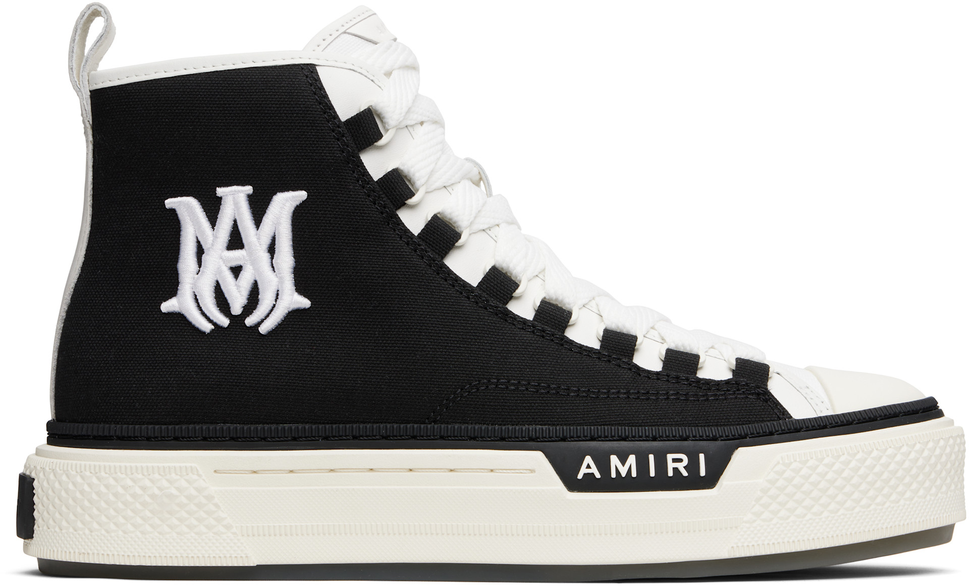 AMIRI: ブラック＆ホワイト MA Court ハイカットスニーカー | SSENSE 日本