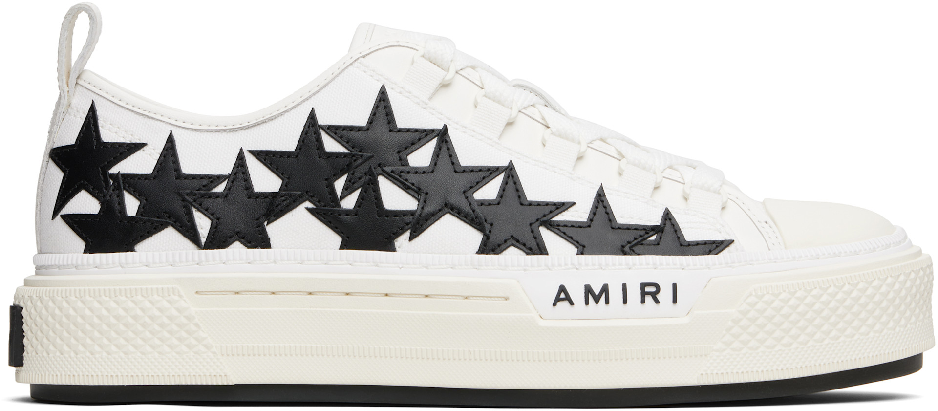 AMIRI: White & Black Stars Court Low Sneakers | SSENSE Canada