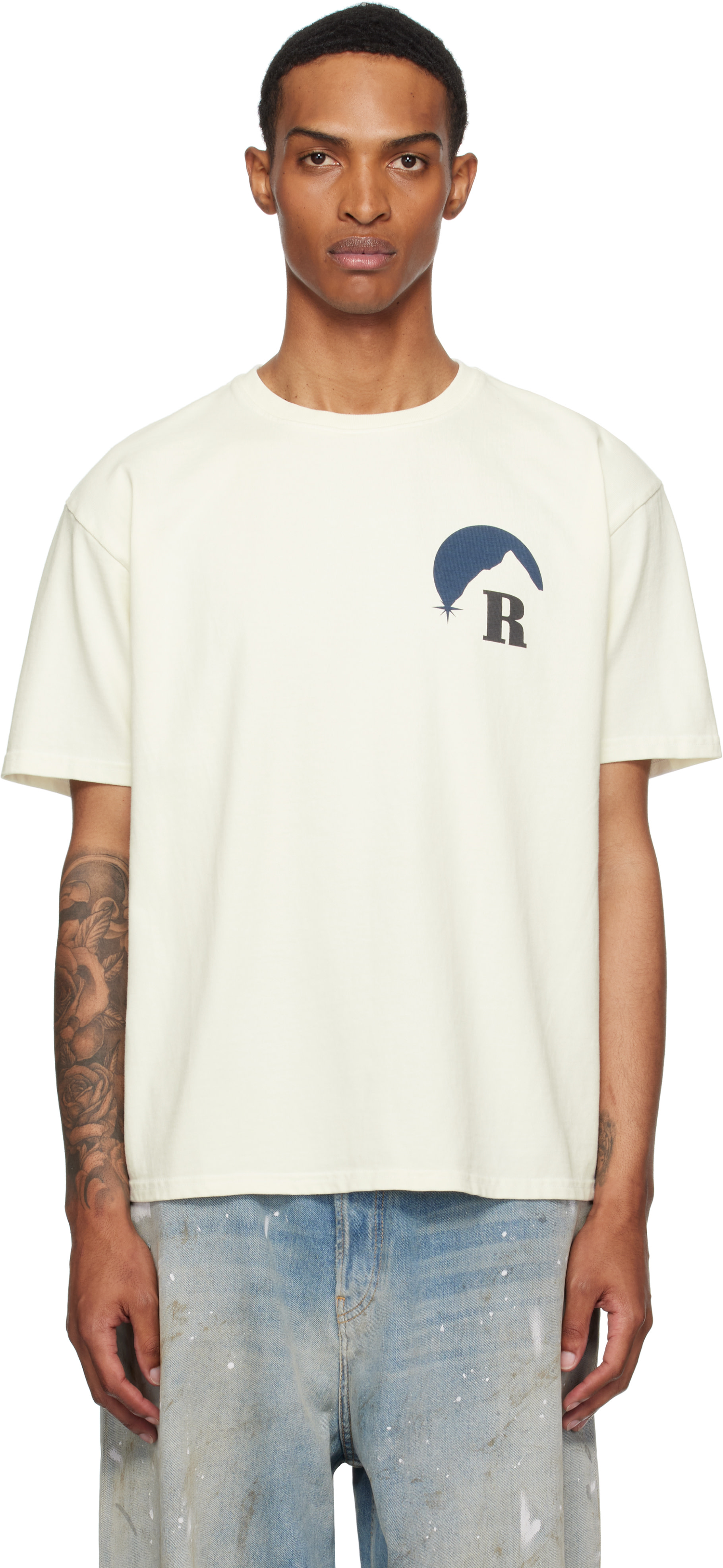 Rhude: Off-White Moonlight T-shirt | SSENSE