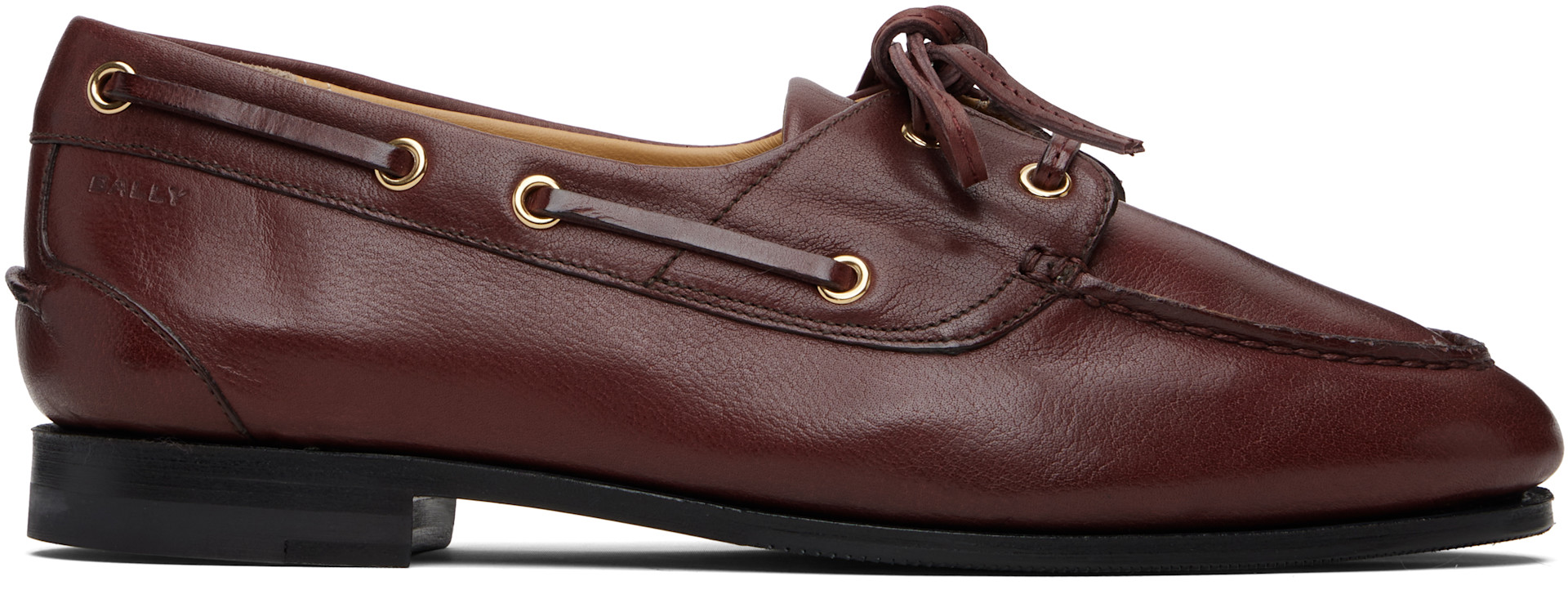 BALLY Magnum Dark Maroon Leather Slip On Loafers Dress Shoes Women’s Sz 8M Bally Women main image 4