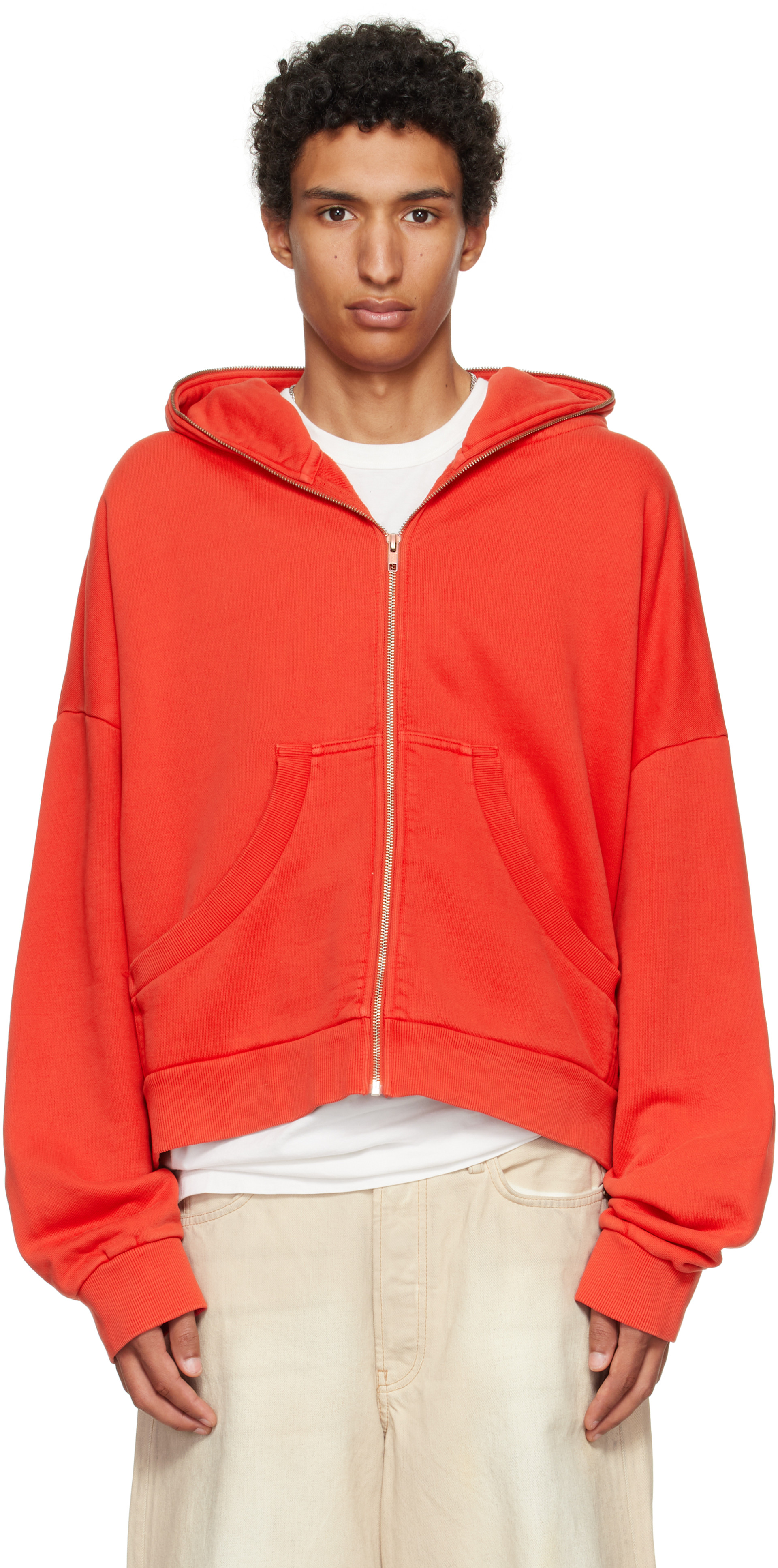 Entire Studios: Red Eternal Zip Hoodie | SSENSE Canada