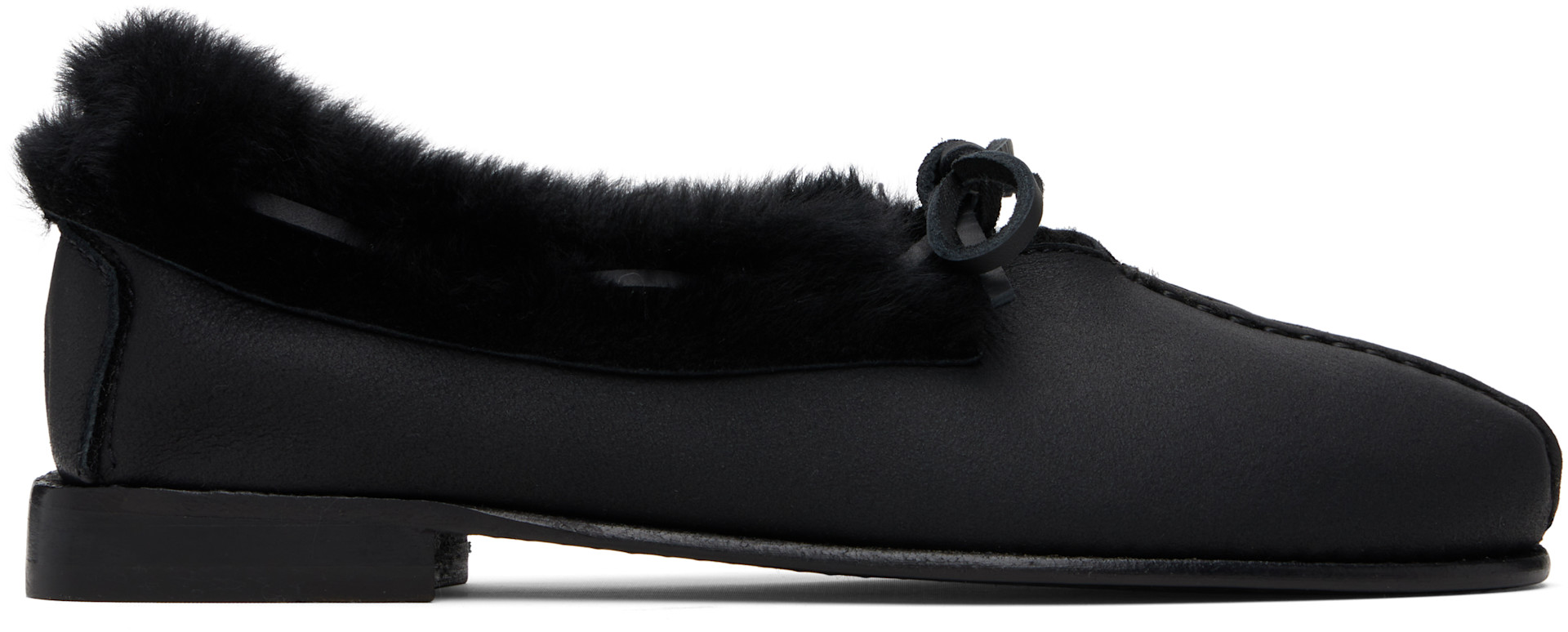 新品未使用★HEREU ヘリュー　ムートンシューズ　TILLA SHEARING HEREU: Black Tilla Shearling Loafers | SSENSE
