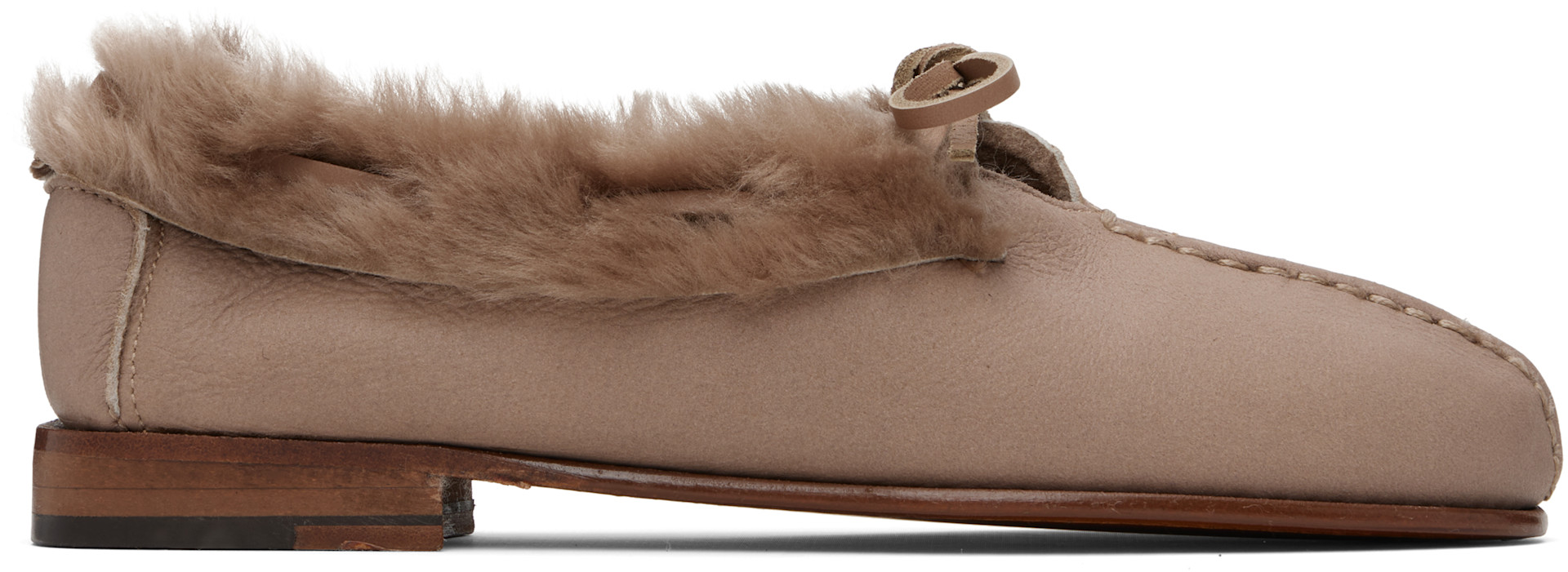 新品未使用★HEREU ヘリュー　ムートンシューズ　TILLA SHEARING HEREU: Taupe Tilla Shearling Loafers | SSENSE
