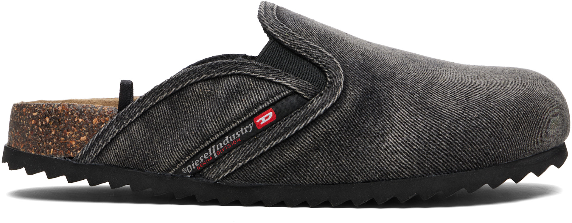 Diesel: Black D-Woodstock Slip-on Loafers | SSENSE