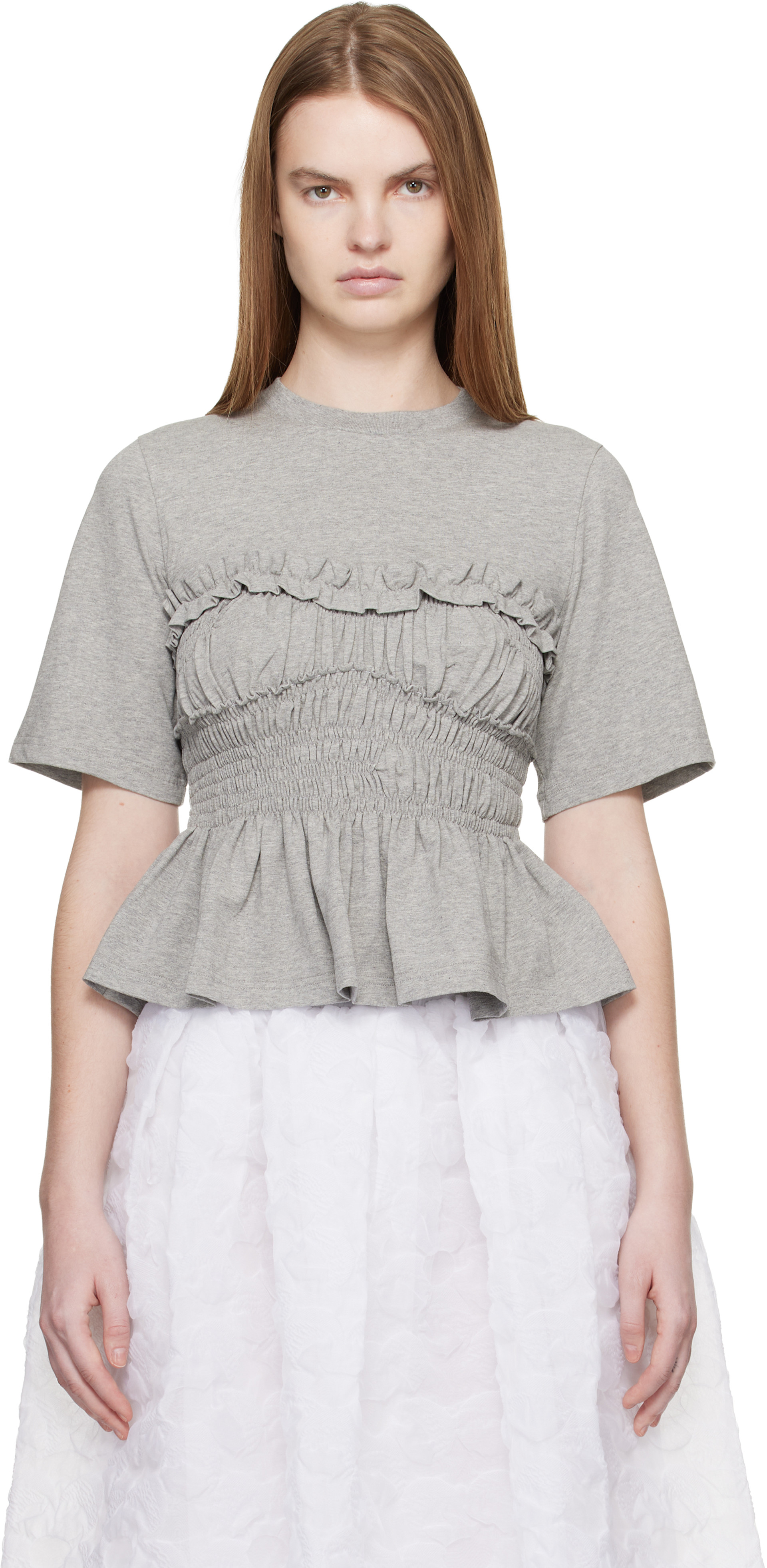 Cecilie Bahnsen: Gray CBvilde T-shirt | SSENSE