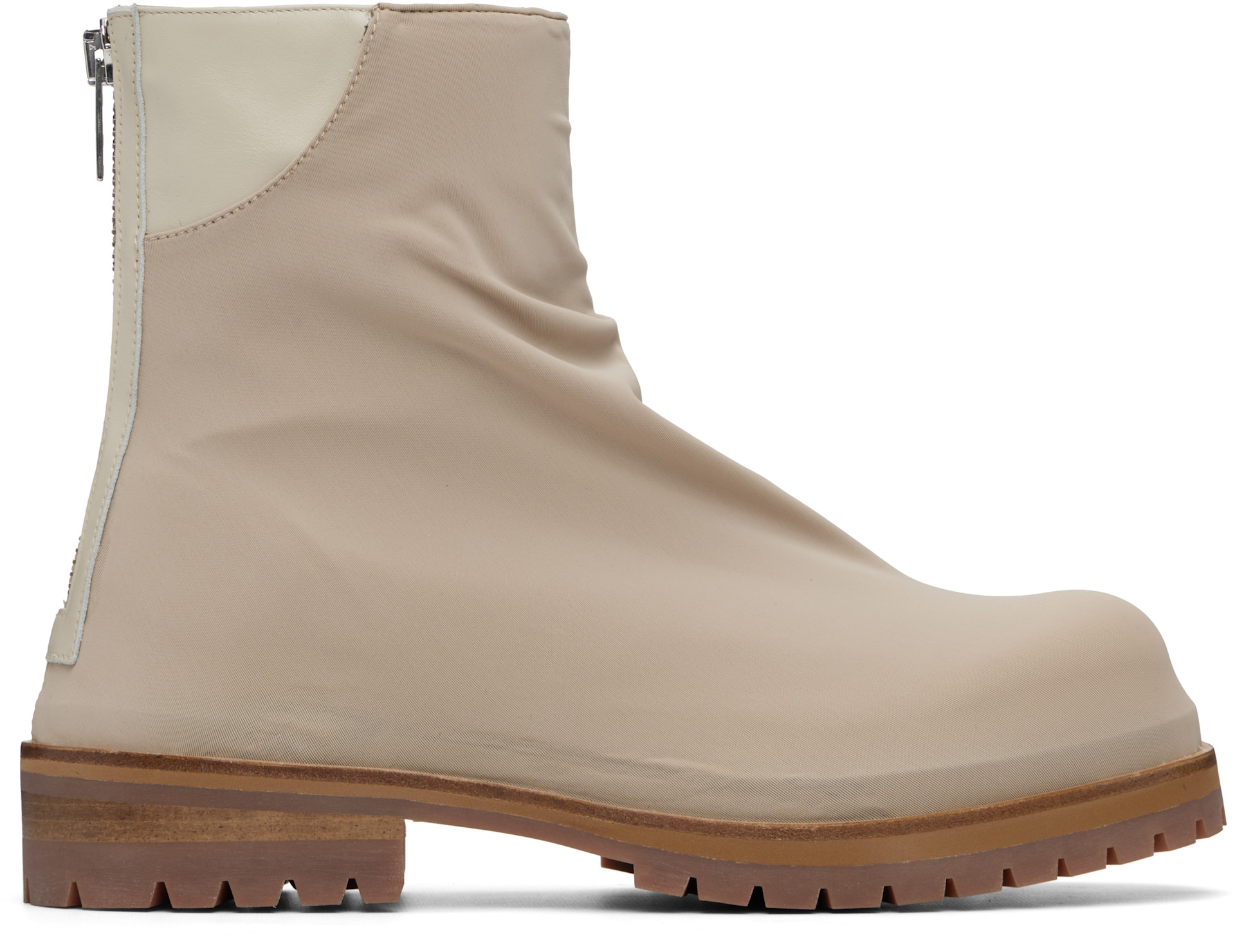 424: Beige Marathon Boots | SSENSE