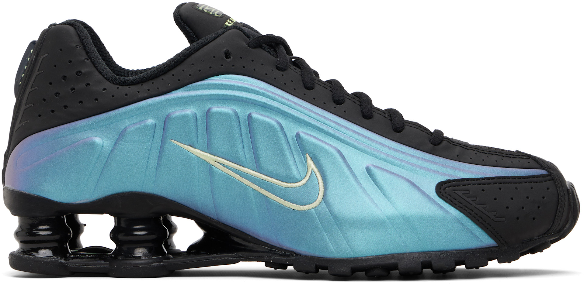 Nike: Black & Blue Shox R4 Sneakers | SSENSE