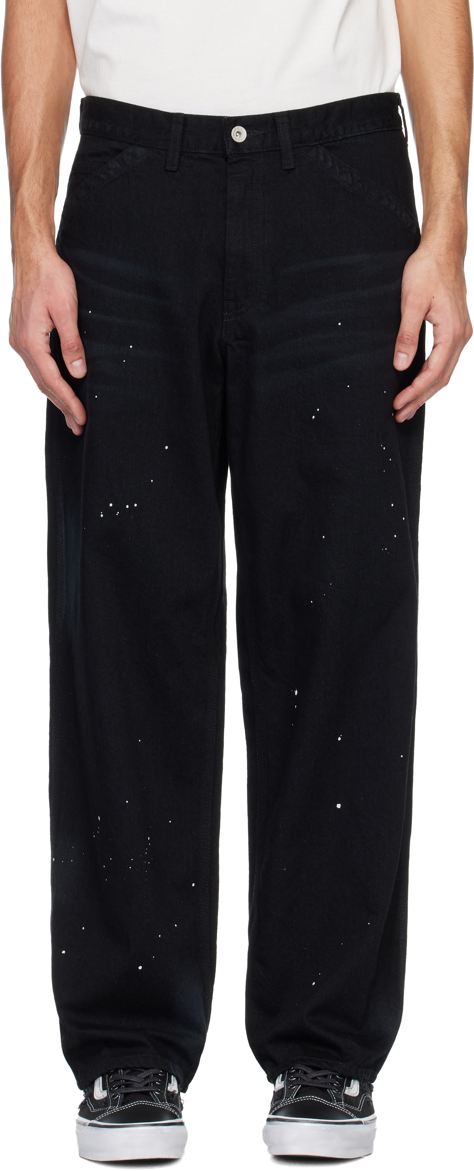 neighborhood ユーティリティ Neighborhood: Black Washed Utility Jeans | SSENSE