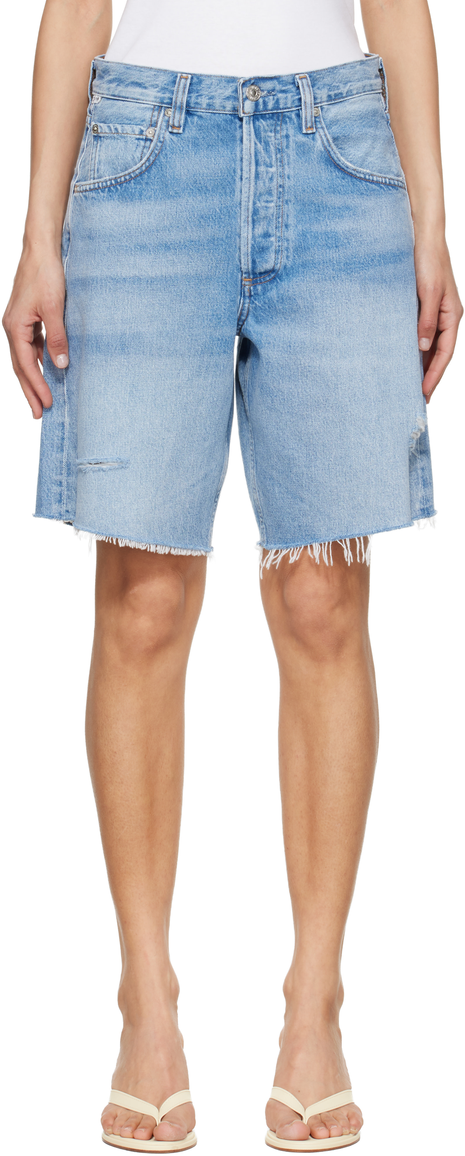 サルセーション　ショートパンツ　Lady short ブルーデニム Mサイズ ウィメンズ用 デザイナー ショートパンツ | SSENSE 日本