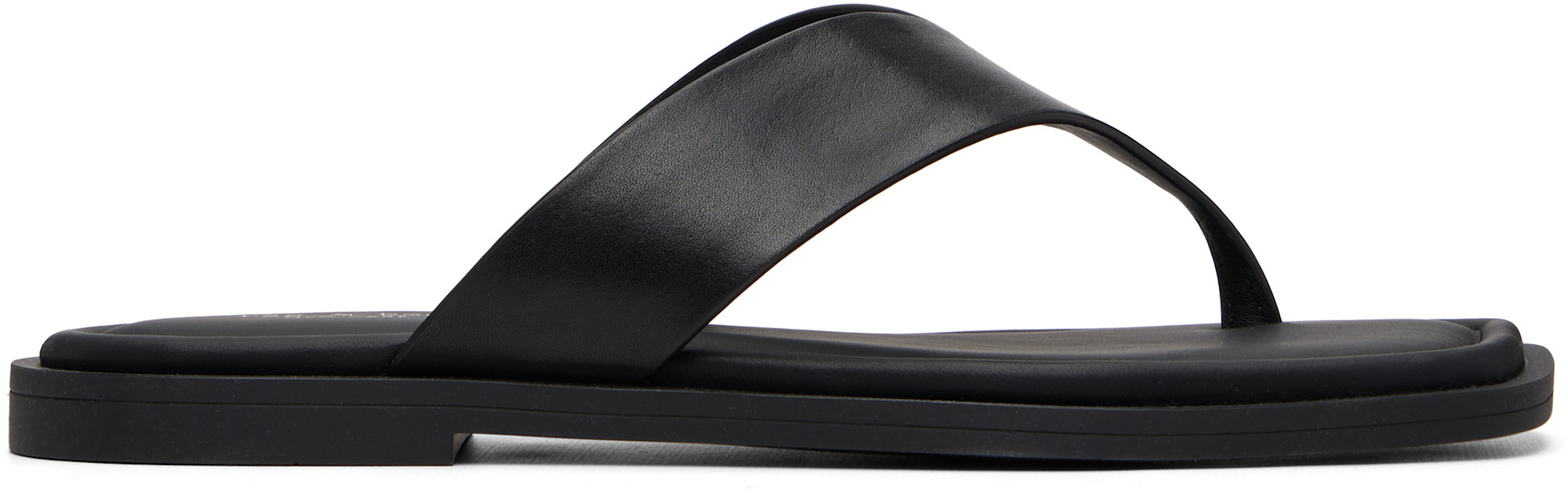 rag & bone: Black Gracie Thong Sandals | SSENSE display picture 1