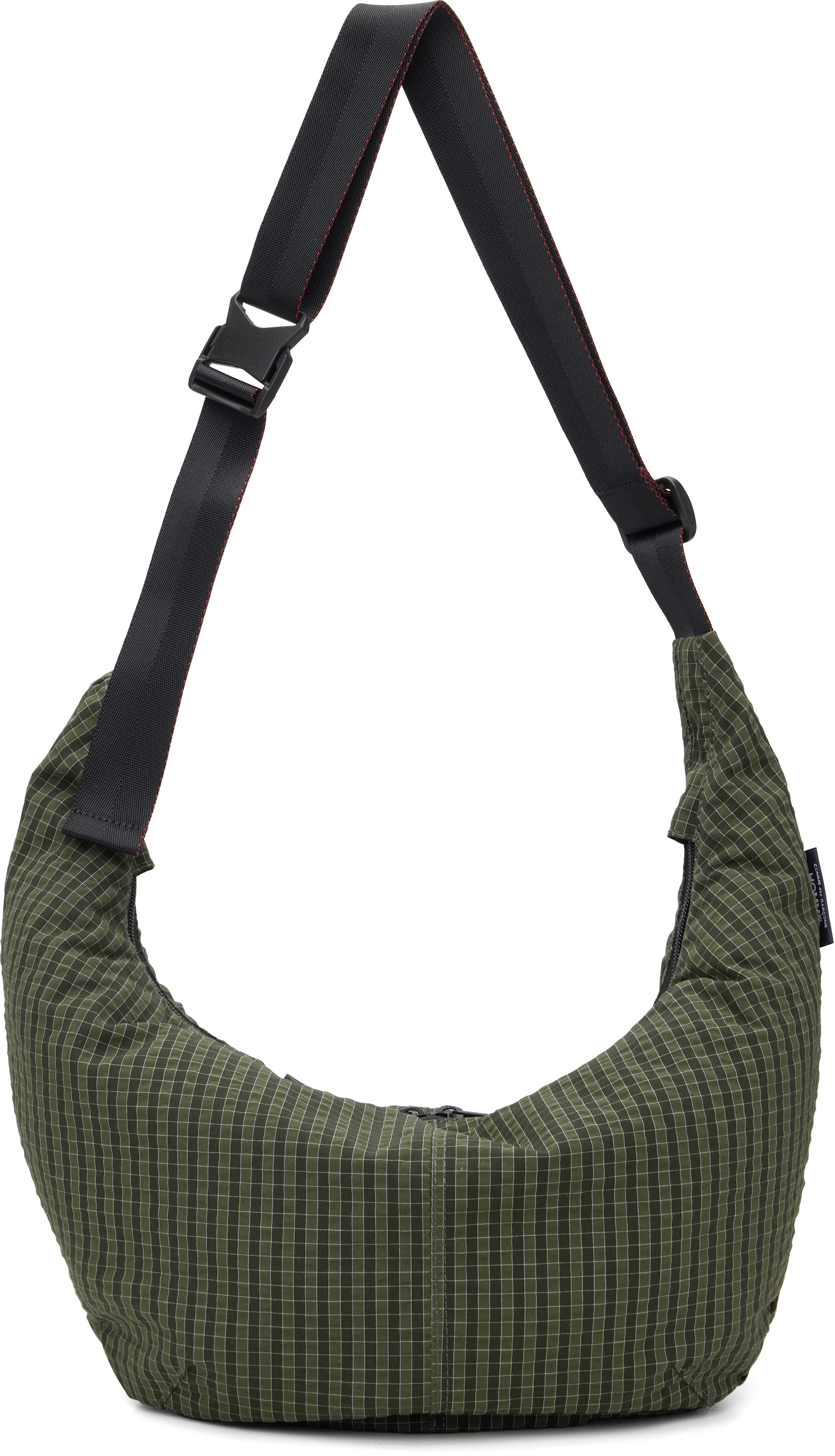 COMME des GARÇONS HOMME ワンショルダーバッグ 迷彩 Comme des Garçons Homme: Green Grid Check Pattern Bag | SSENSE Taiwan