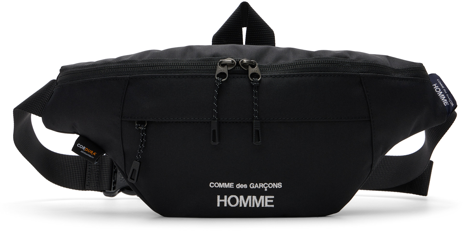 Comme des Garçons Homme: ブラック Cordura ベルトバッグ | SSENSE 日本