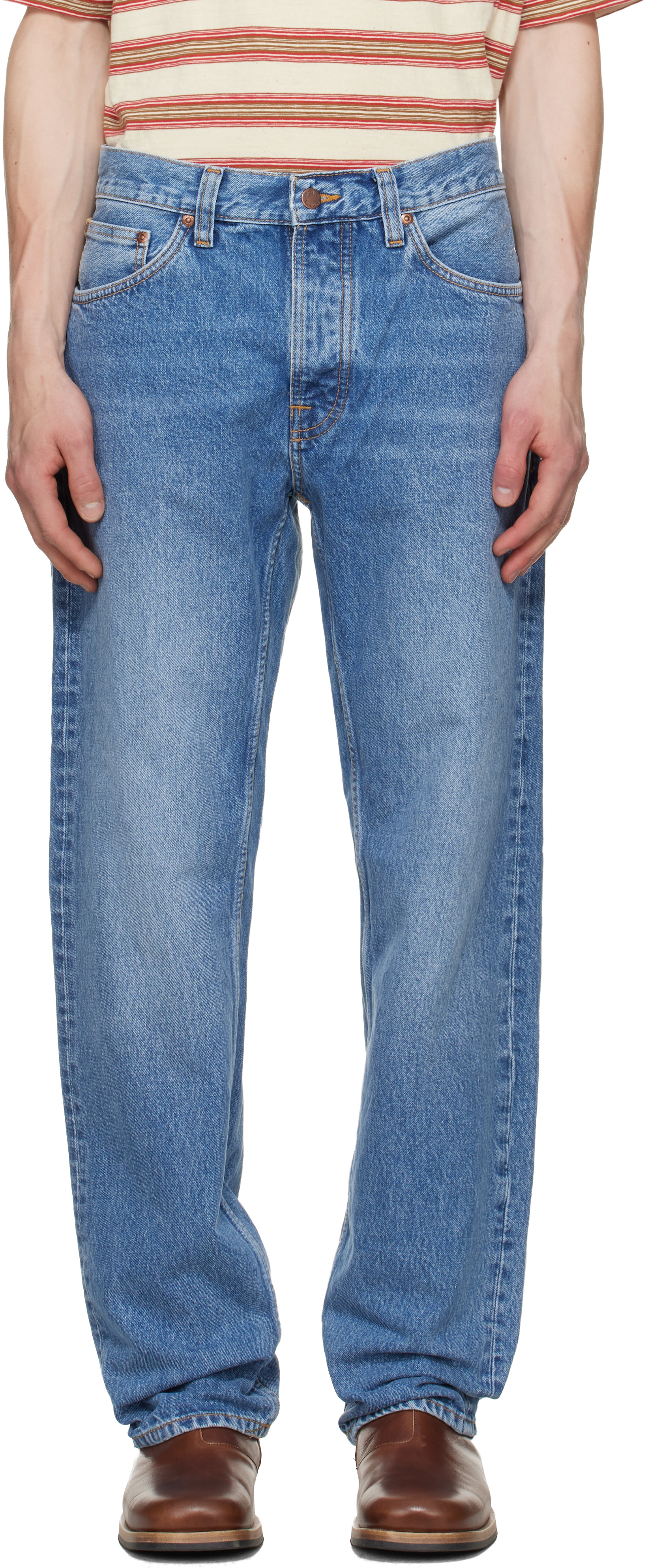 Nudie Jeans: Blue Rad Rufus Jeans | SSENSE