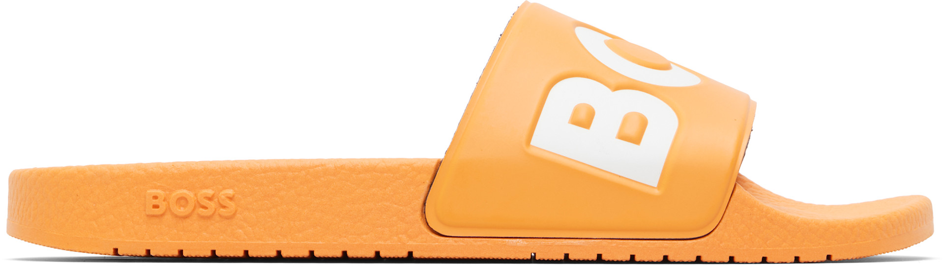 BOSS: Orange Large Logo Detail Slides | SSENSE