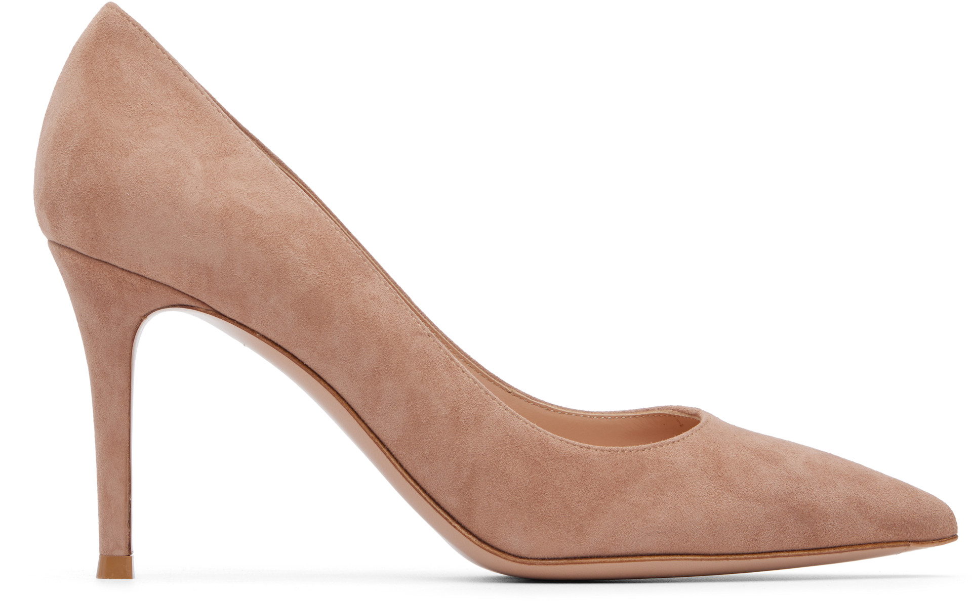 Gianvito Rossi: ベージュ Gianvito 85 ヒール | SSENSE 日本