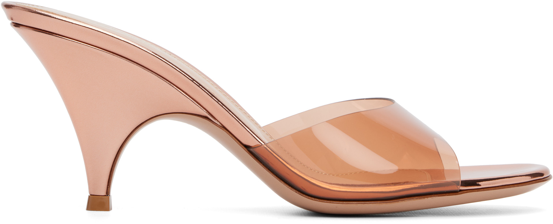 Gianvito Rossi: ピンク Sofia 70 ミュール ヒールサンダル | SSENSE 日本