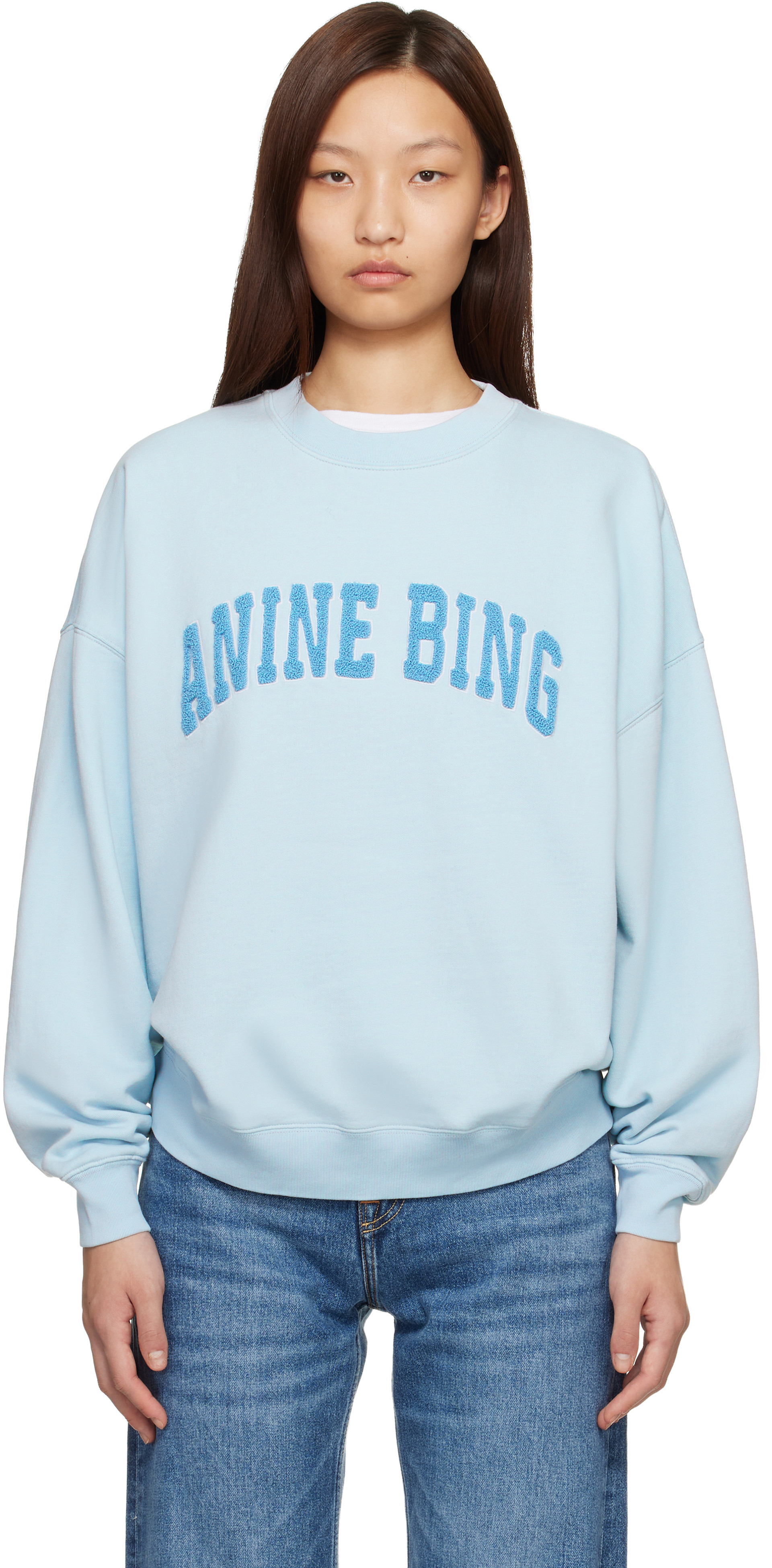 ANINE BING: Blue Miles 'Anine Bing' Sweatshirt | SSENSE
