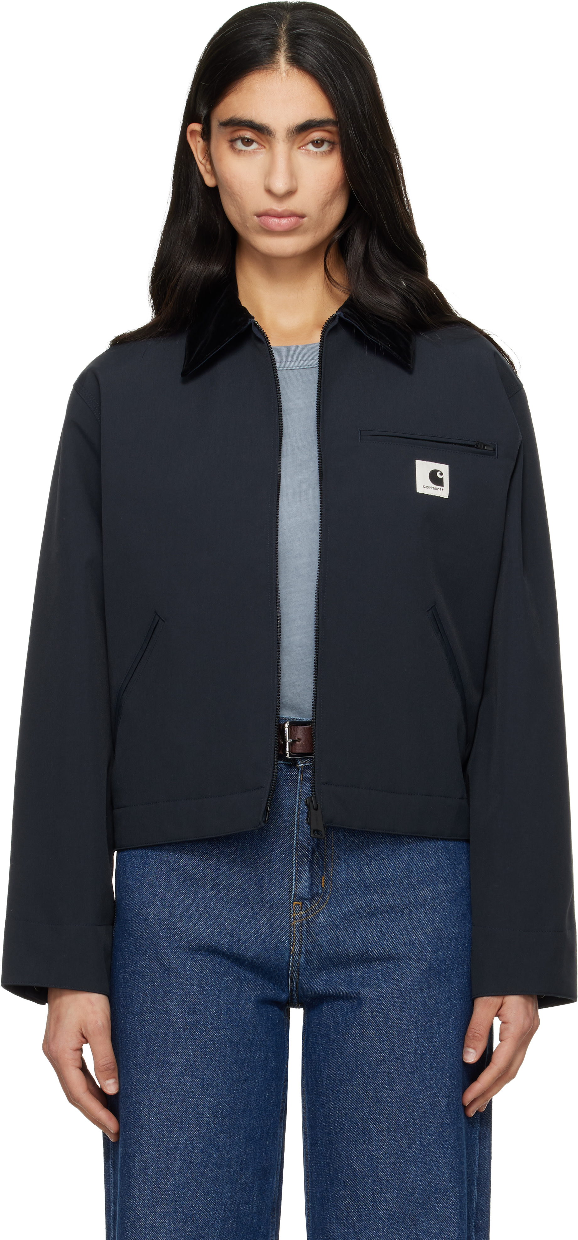 Carhartt Work In Progress: Navy Newkirk Summer Jacket | SSENSE Canada