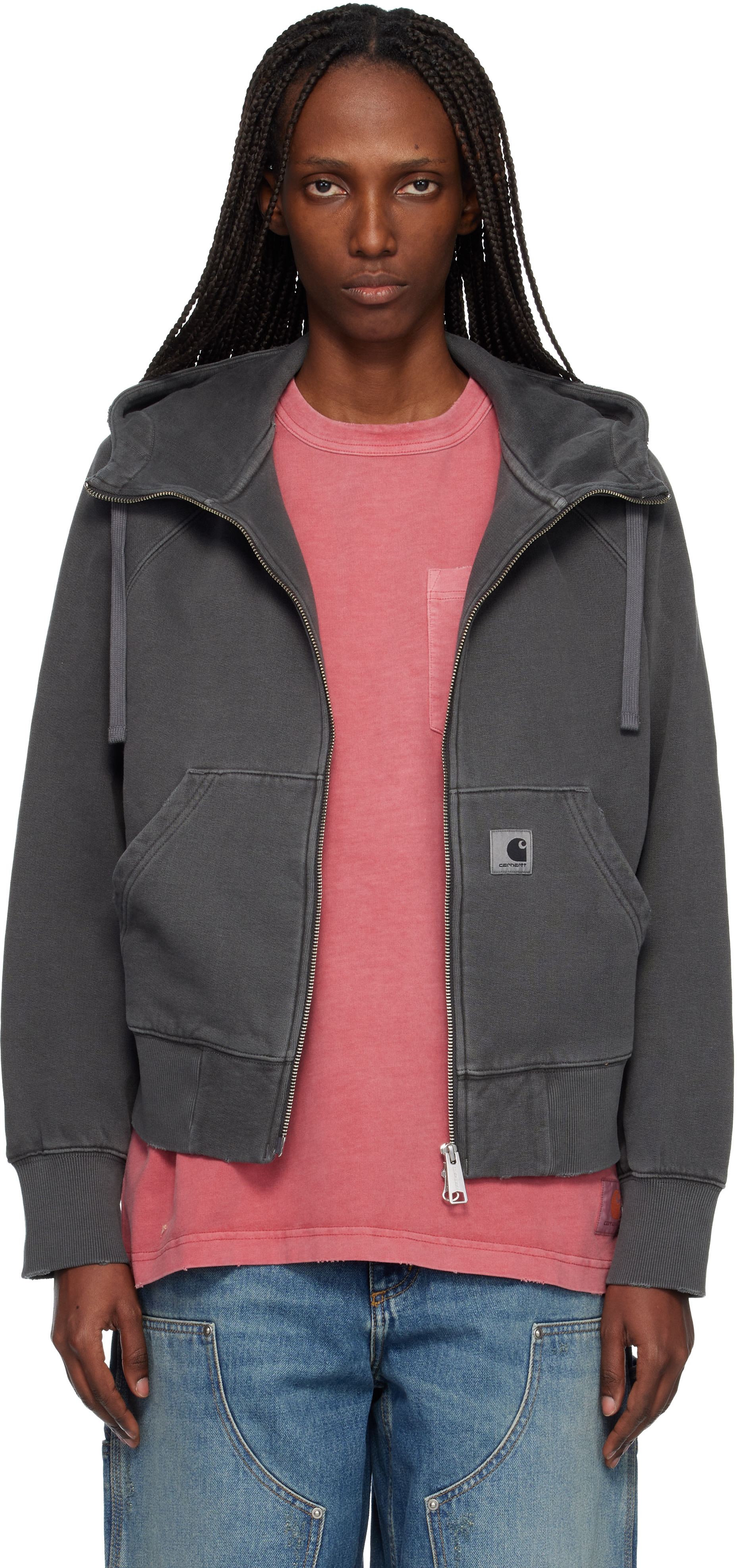 Carhartt Work In Progress: Black Torion Hoodie | SSENSE