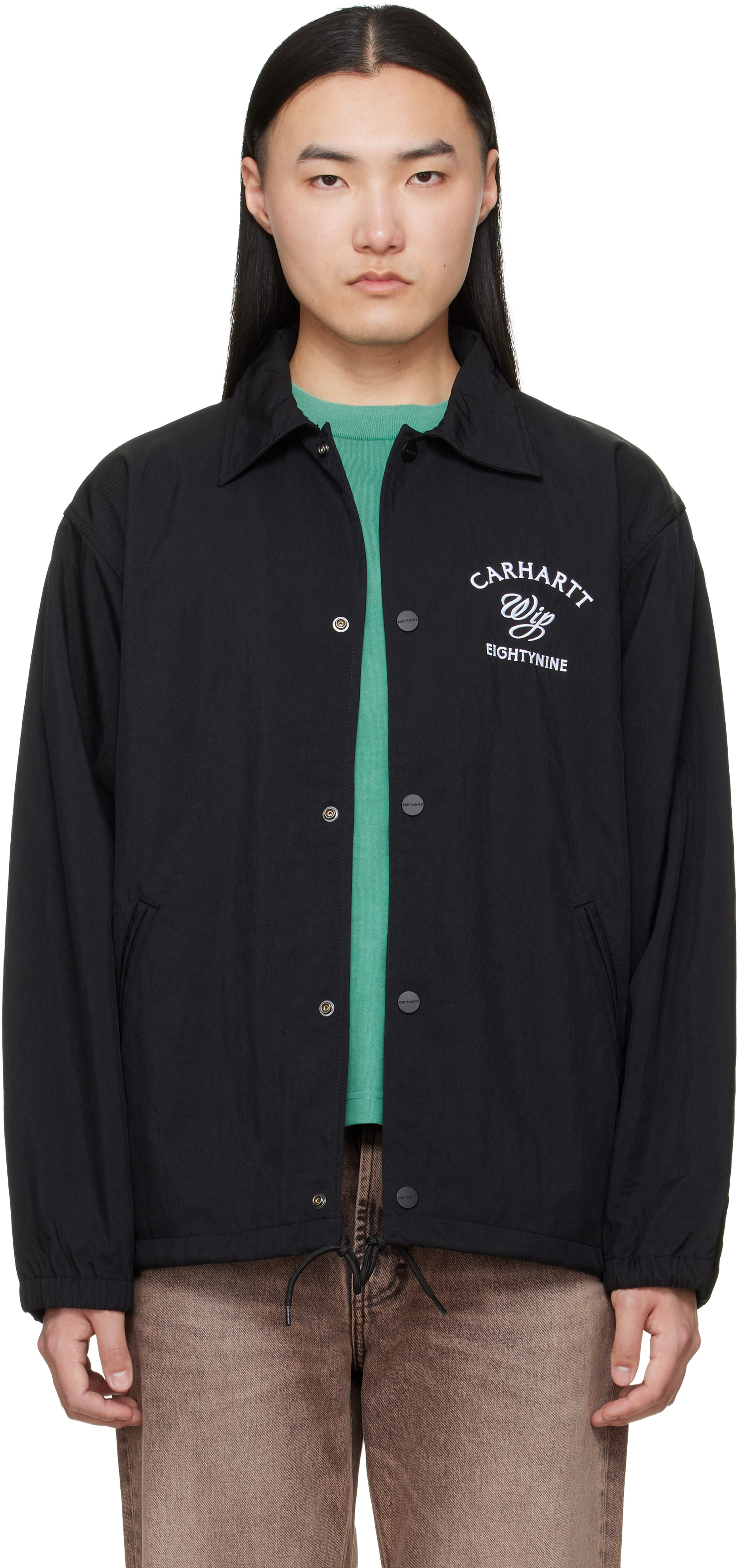 Carhartt Work In Progress: Black Eightynine Coach Jacket | SSENSE