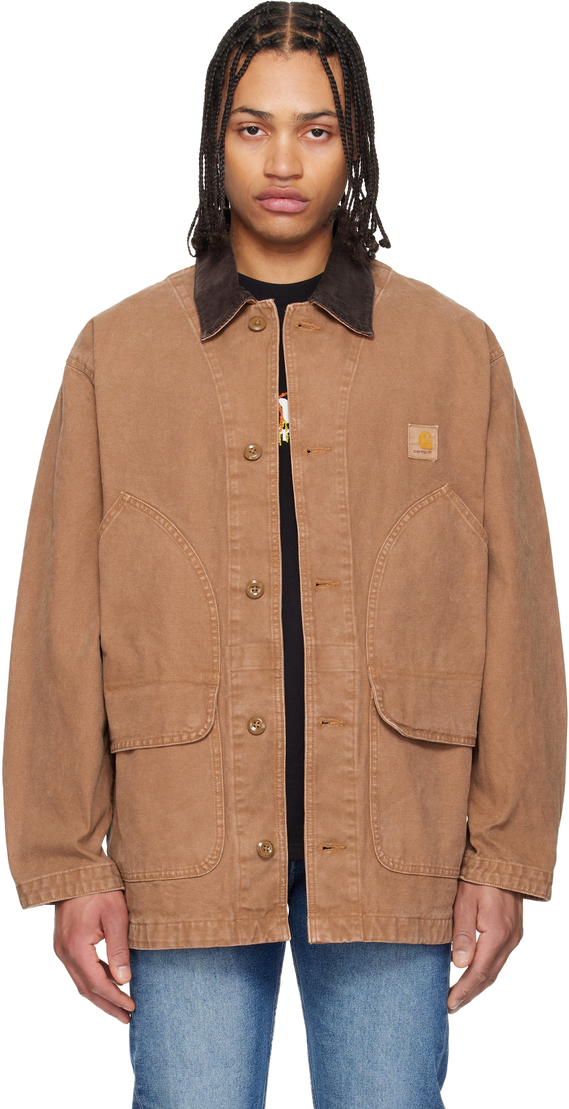 Carhartt Work In Progress: Tan Prescott Coat | SSENSE