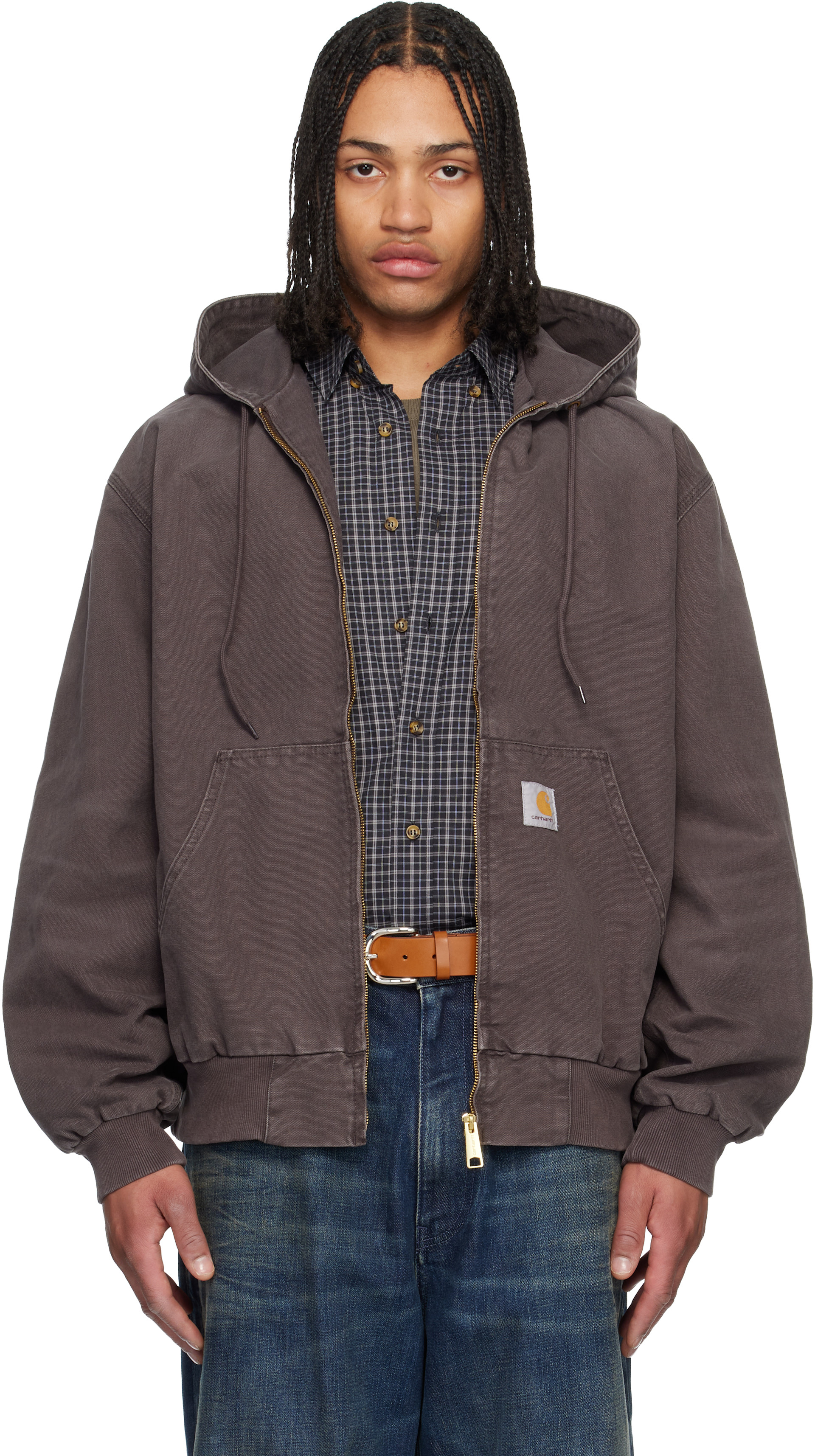 Carhartt Work In Progress: Brown OG Active Jacket | SSENSE
