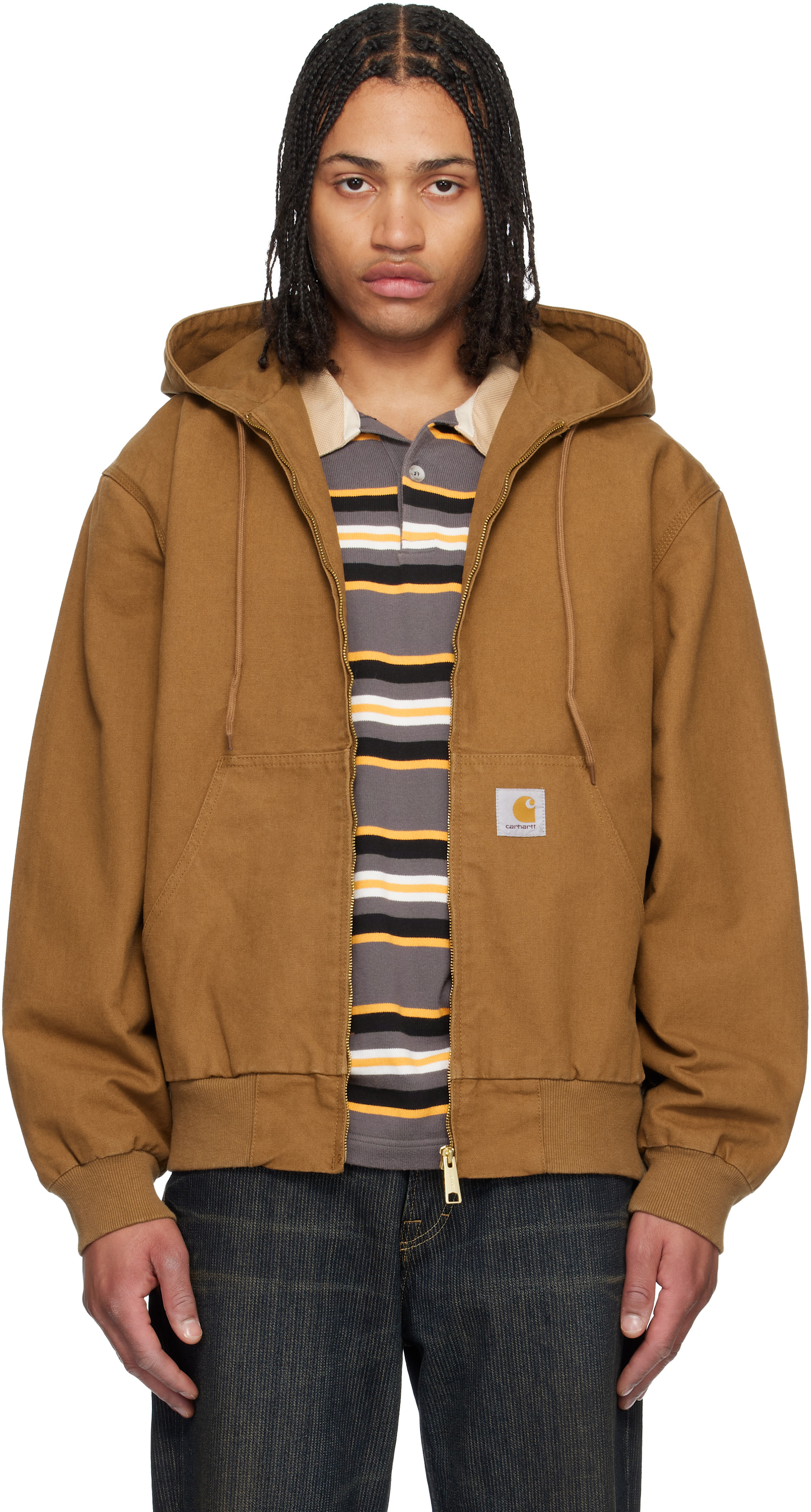 Carhartt Work In Progress: Tan OG Active Jacket | SSENSE