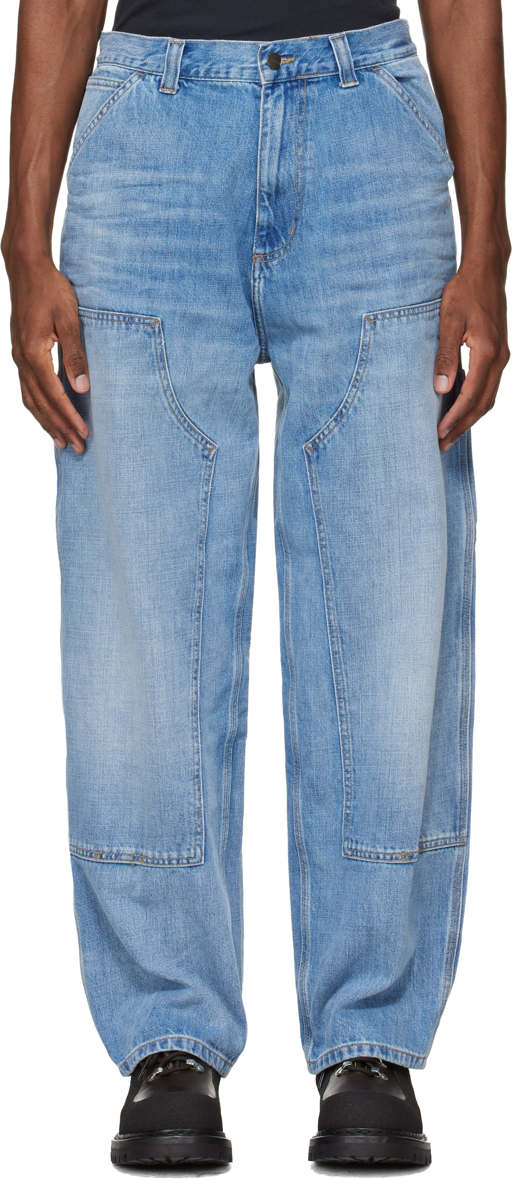 Carhartt Work In Progress: Blue OG Double Knee Jeans | SSENSE