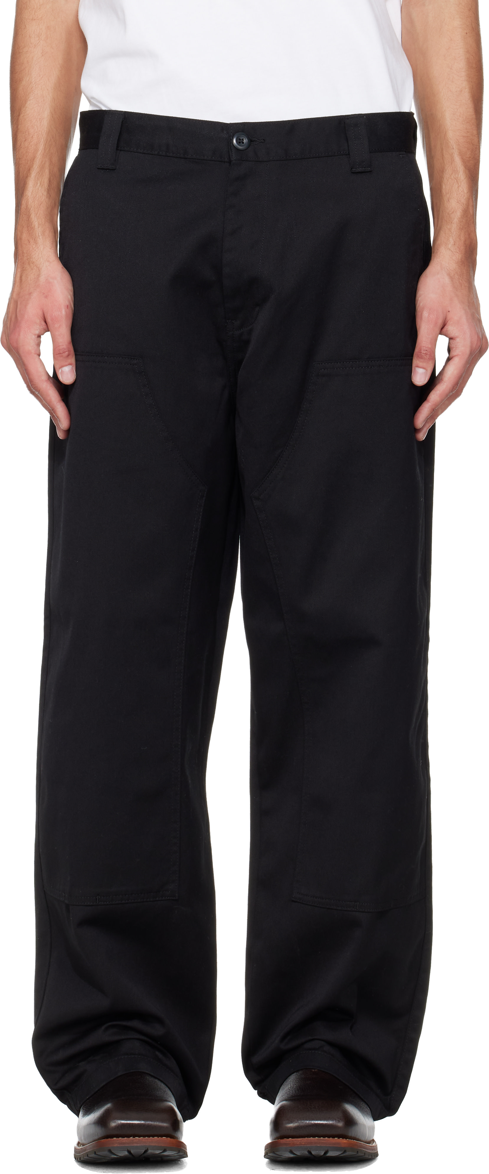 Carhartt Work In Progress: Black Brady Double Knee Chino Trousers