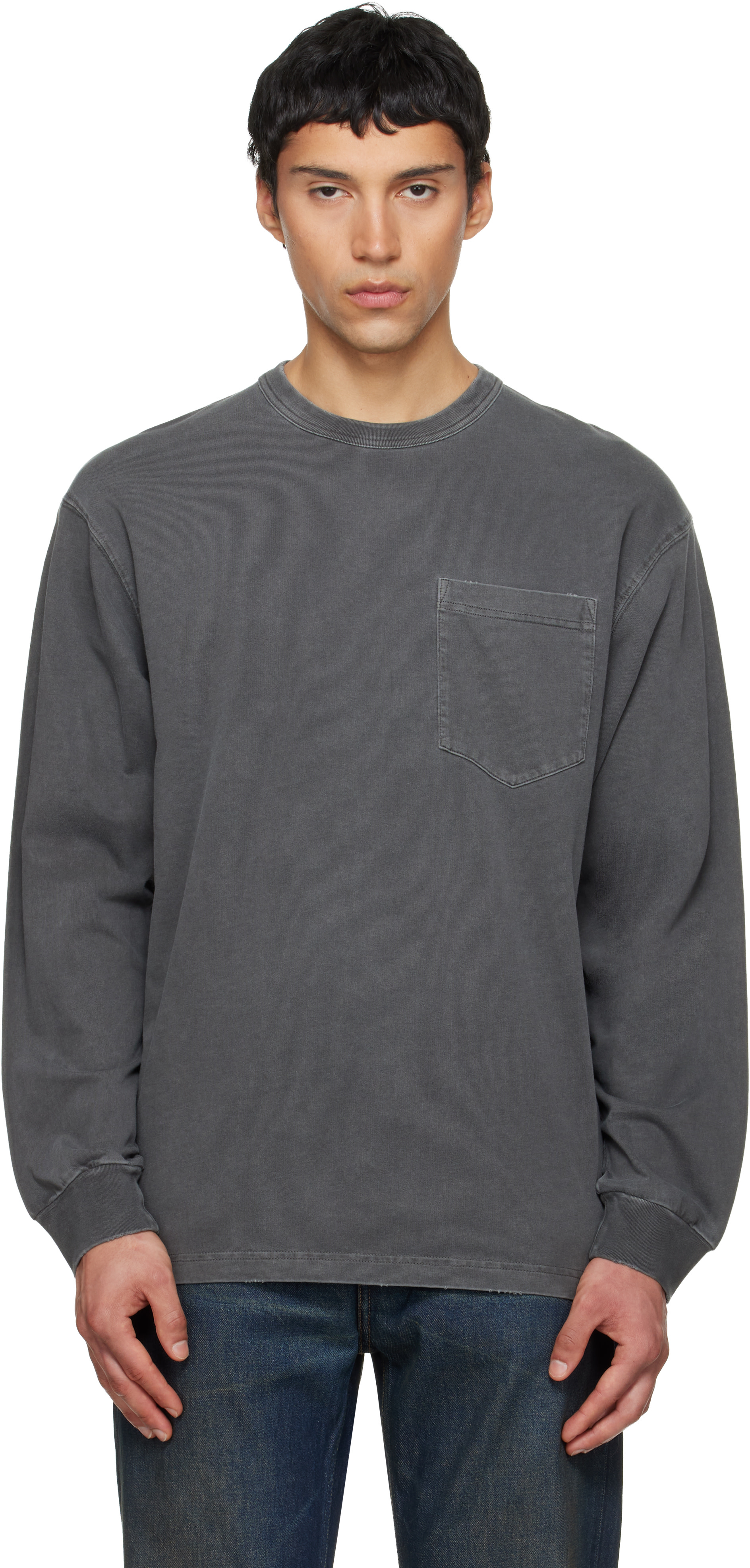 Carhartt Work In Progress: グレー L/S Torion ポケットTシャツ