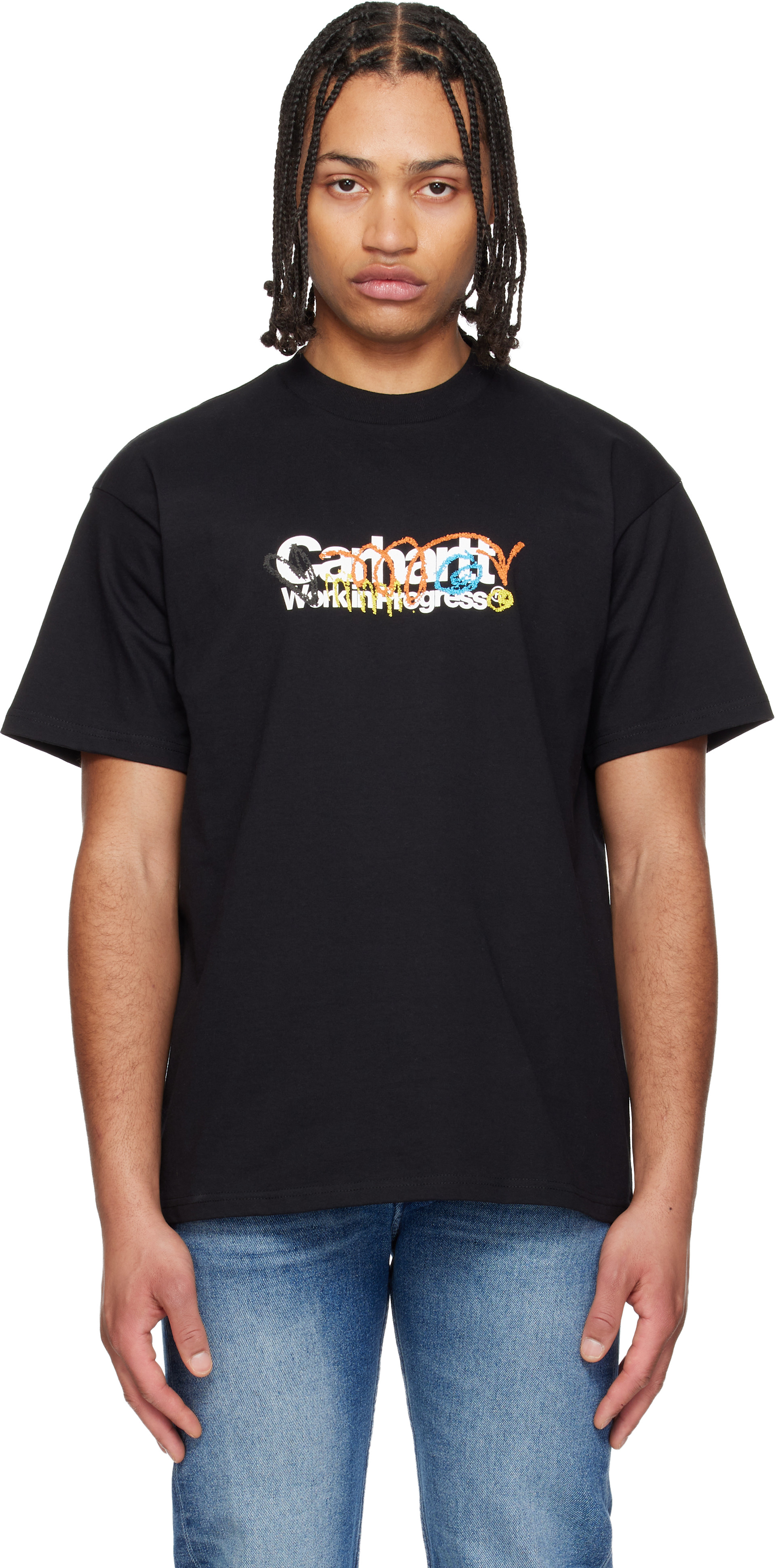 Carhartt WORK IN PROGRESS ストライカー シャツ L Carhartt Work In Progress: Black Primary T-Shirt | SSENSE