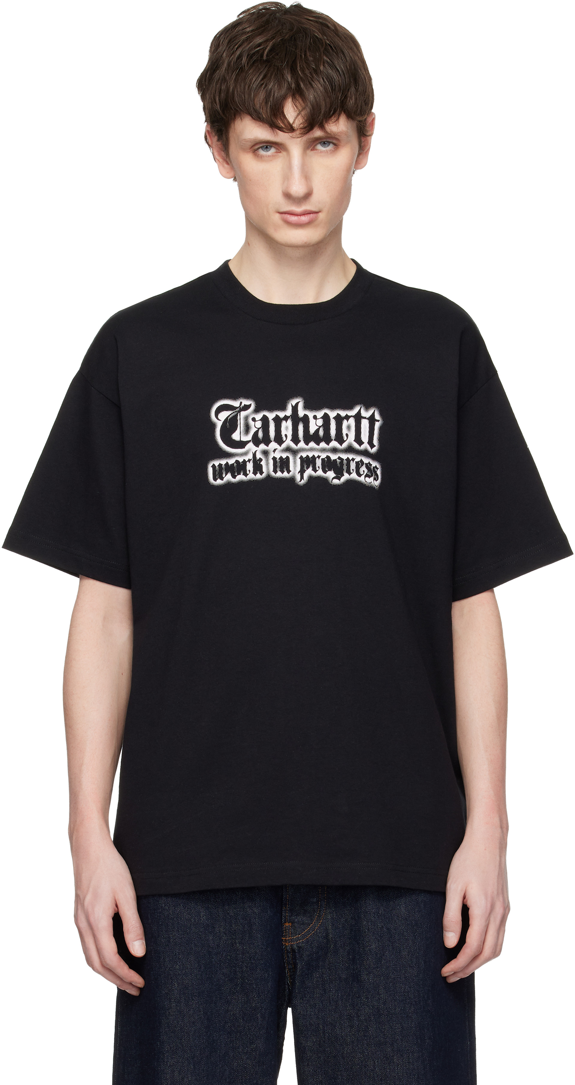 Carhartt WORK IN PROGRESS ストライカー シャツ L Carhartt Work In Progress: Black S/S World Tour T-shirt | SSENSE