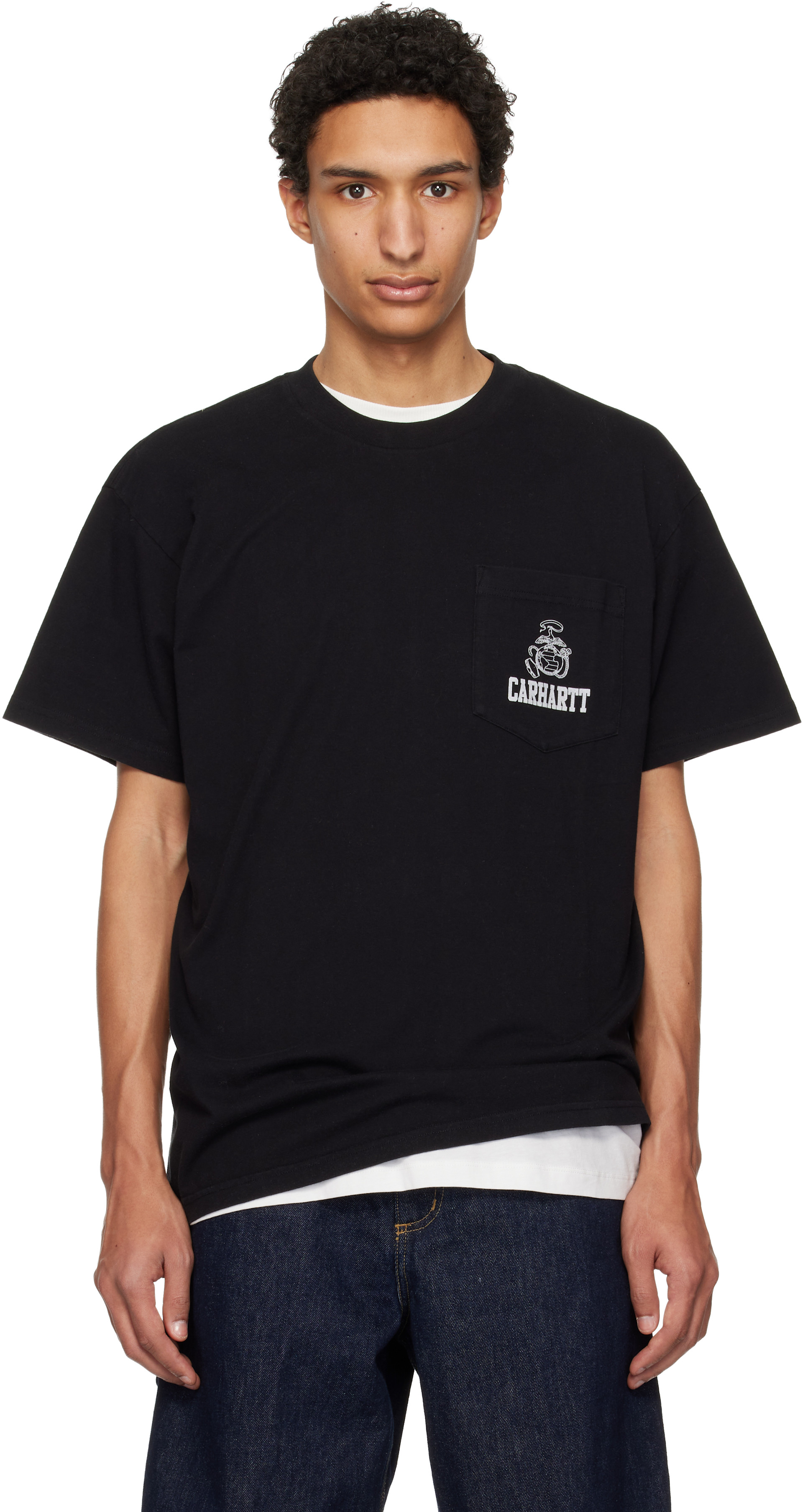 Carhartt WORK IN PROGRESS ストライカー シャツ L Carhartt Work In Progress: Black S/S Pond Corps Pocket T-shirt