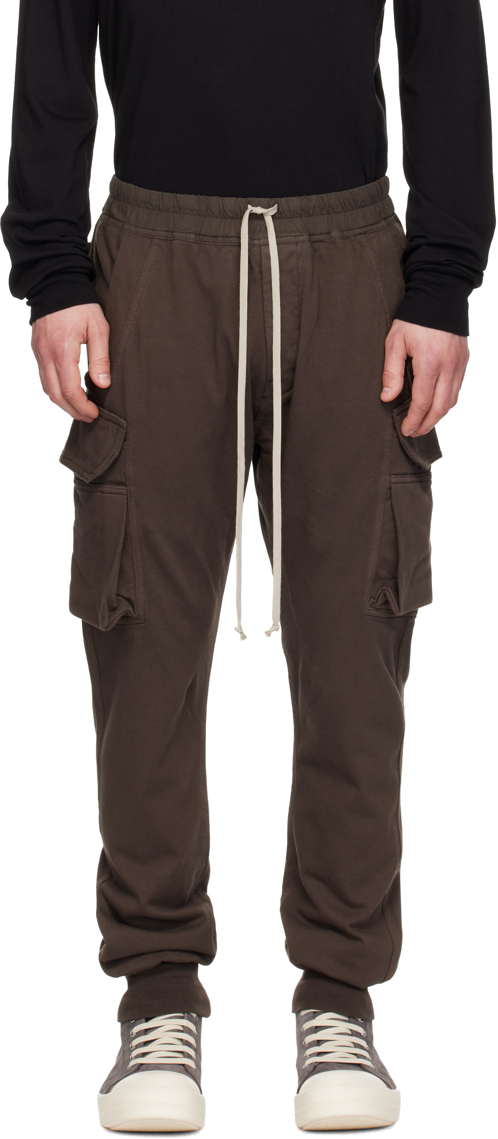 Rick Owens DRKSHDW: Gray Temple Mastodon Cut Cargo Pants | SSENSE