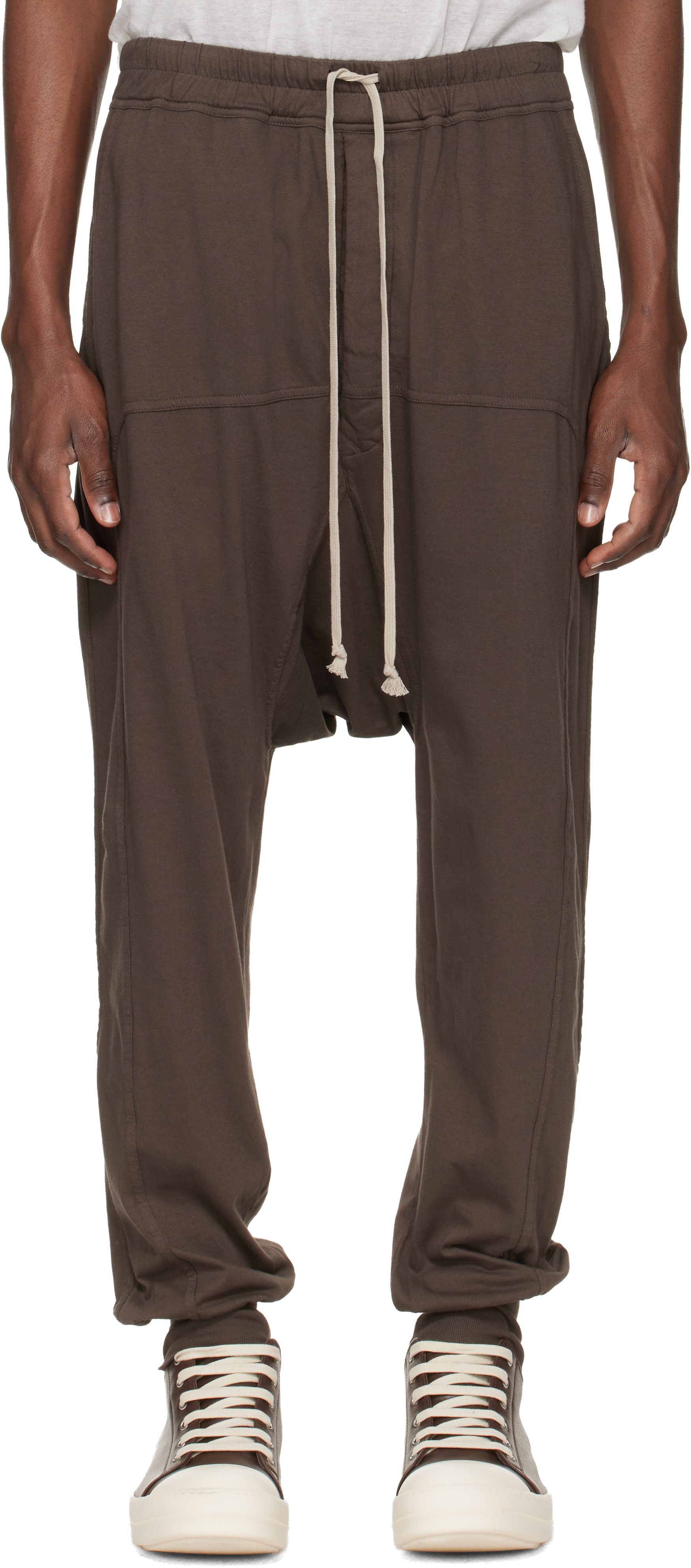 Rick Owens DRKSHDW: Gray Temple Drawstring Sweatpants | SSENSE