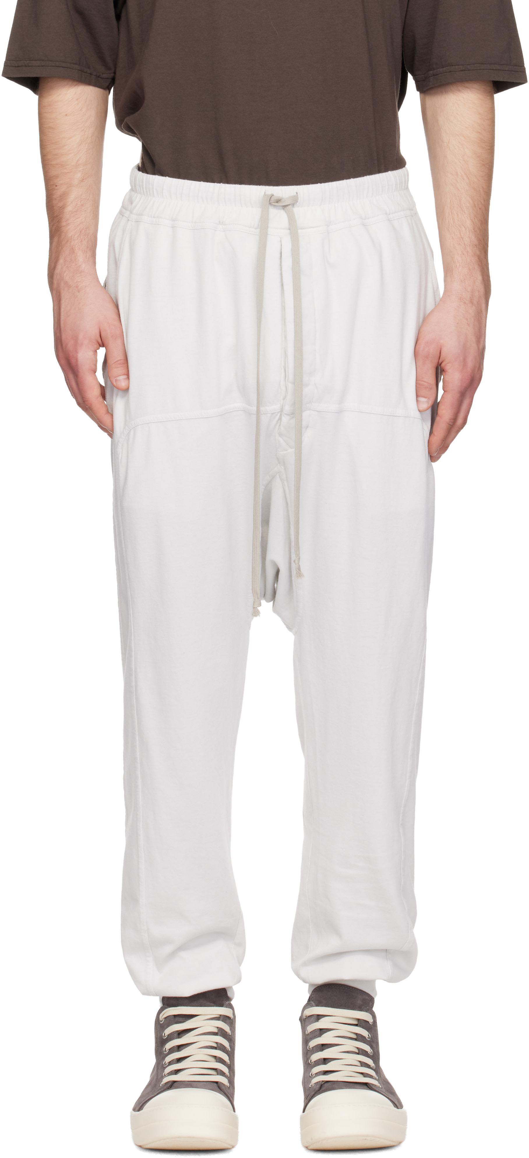 Rick Owens DRKSHDW: Off-White Temple Drawstring Lounge Pants | SSENSE