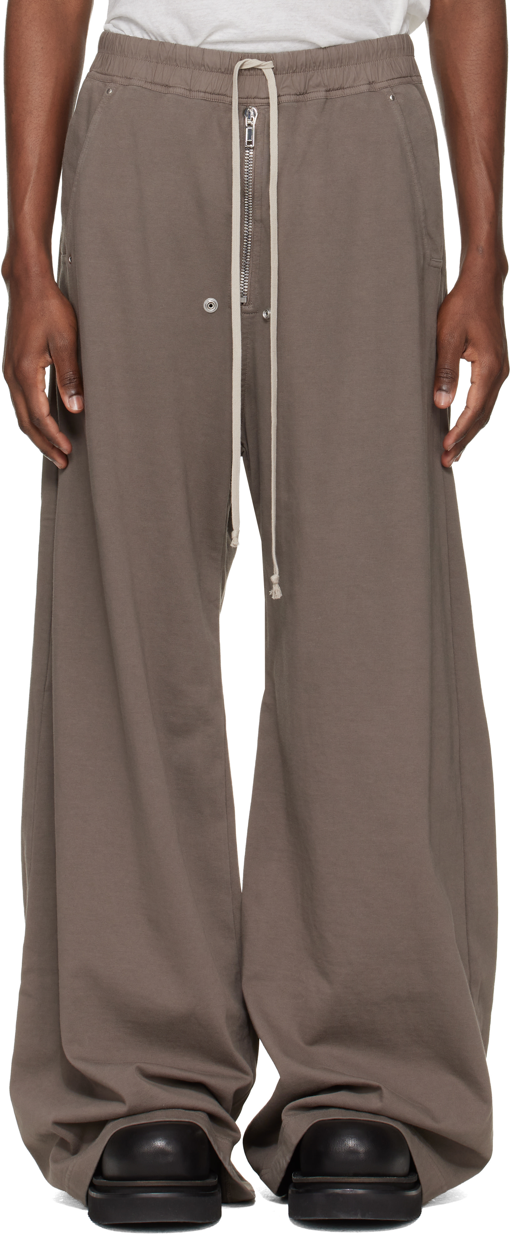Rick Owens DRKSHDW: グレー Temple Geth Belas スウェットパンツ Rick Owens DRKSHDW: グレー Temple Geth Belas スウェットパンツ