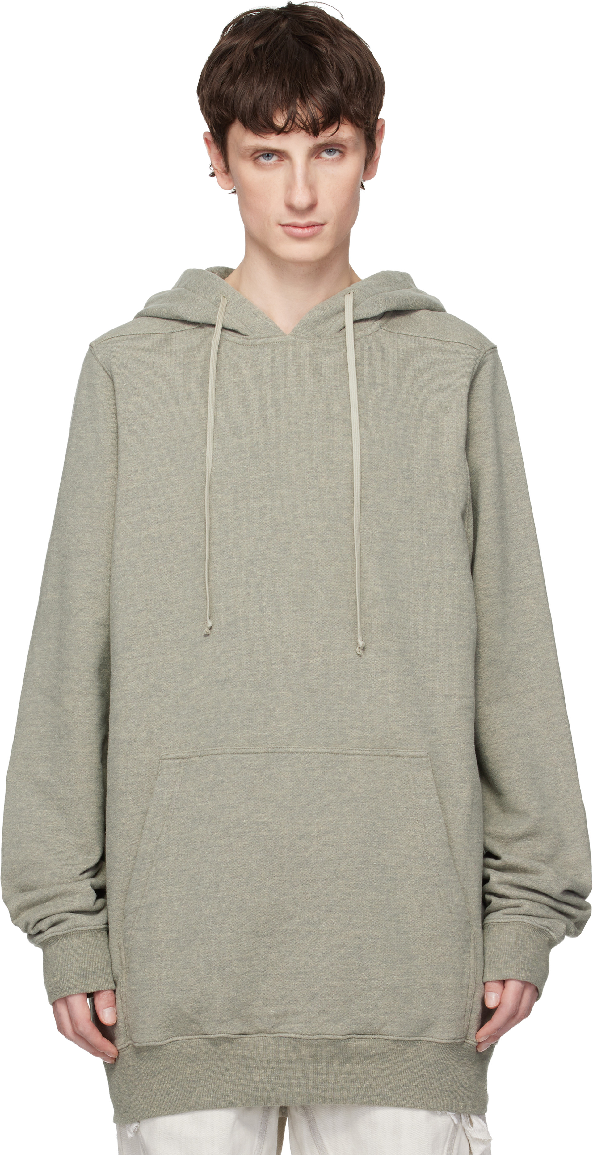 Rick Owens DRKSHDW: Gray Temple Pullover Hoodie | SSENSE