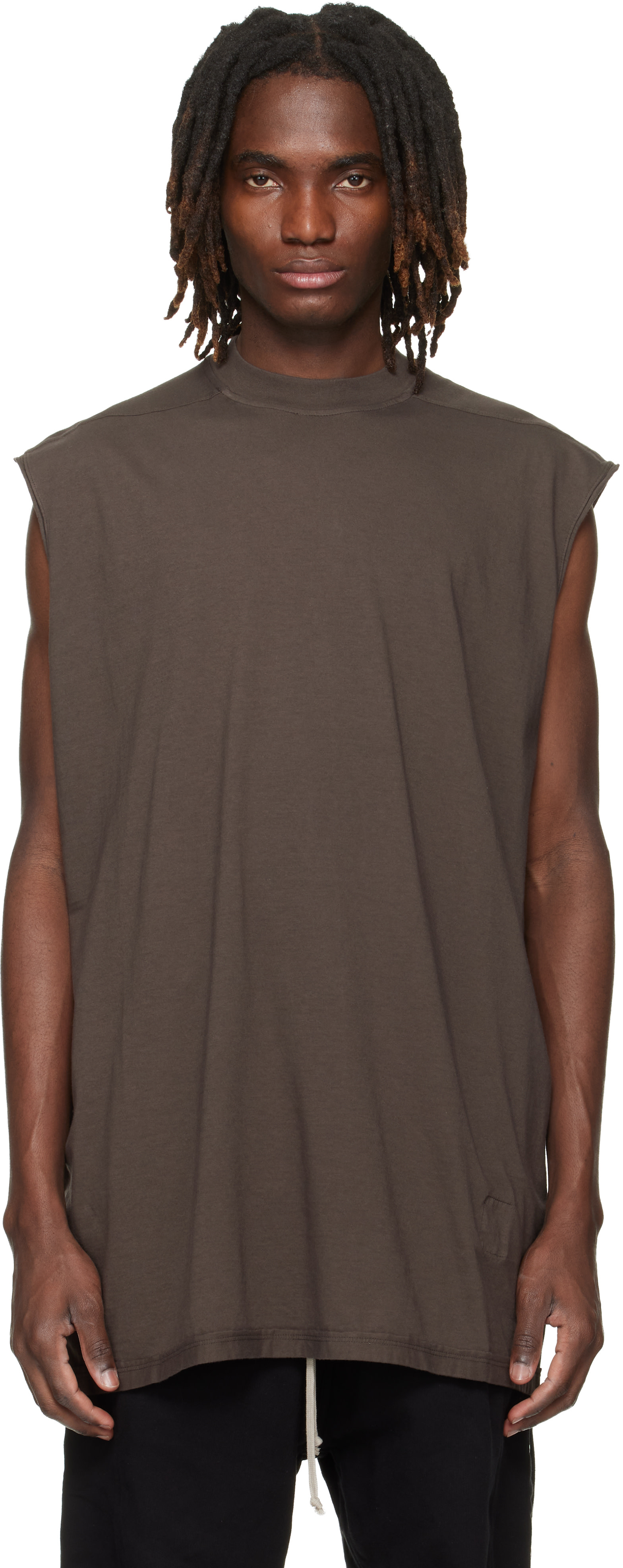 Rick Owens DRKSHDW: Gray Temple Tarp T-shirt | SSENSE