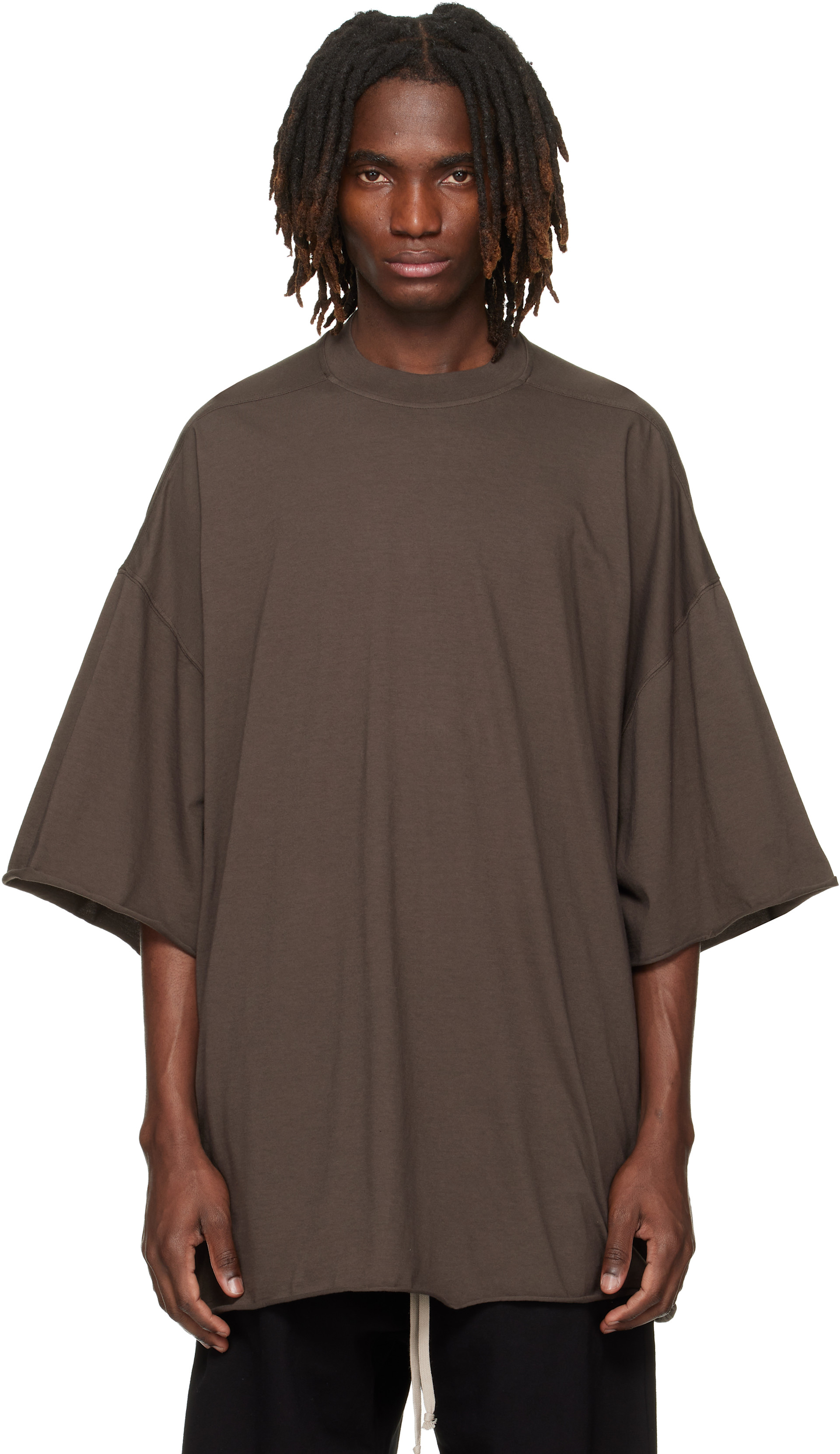 Rick Owens DRKSHDW: Brown Temple Tommy T-shirt | SSENSE