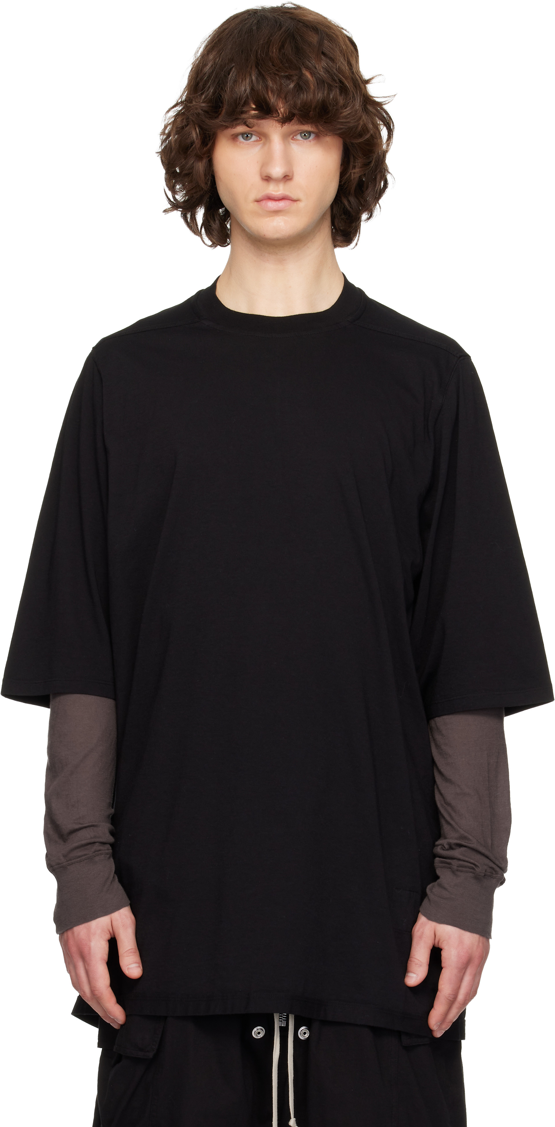 Rick Owens DRKSHDW: Black Temple Jumbo S/S T-shirt | SSENSE